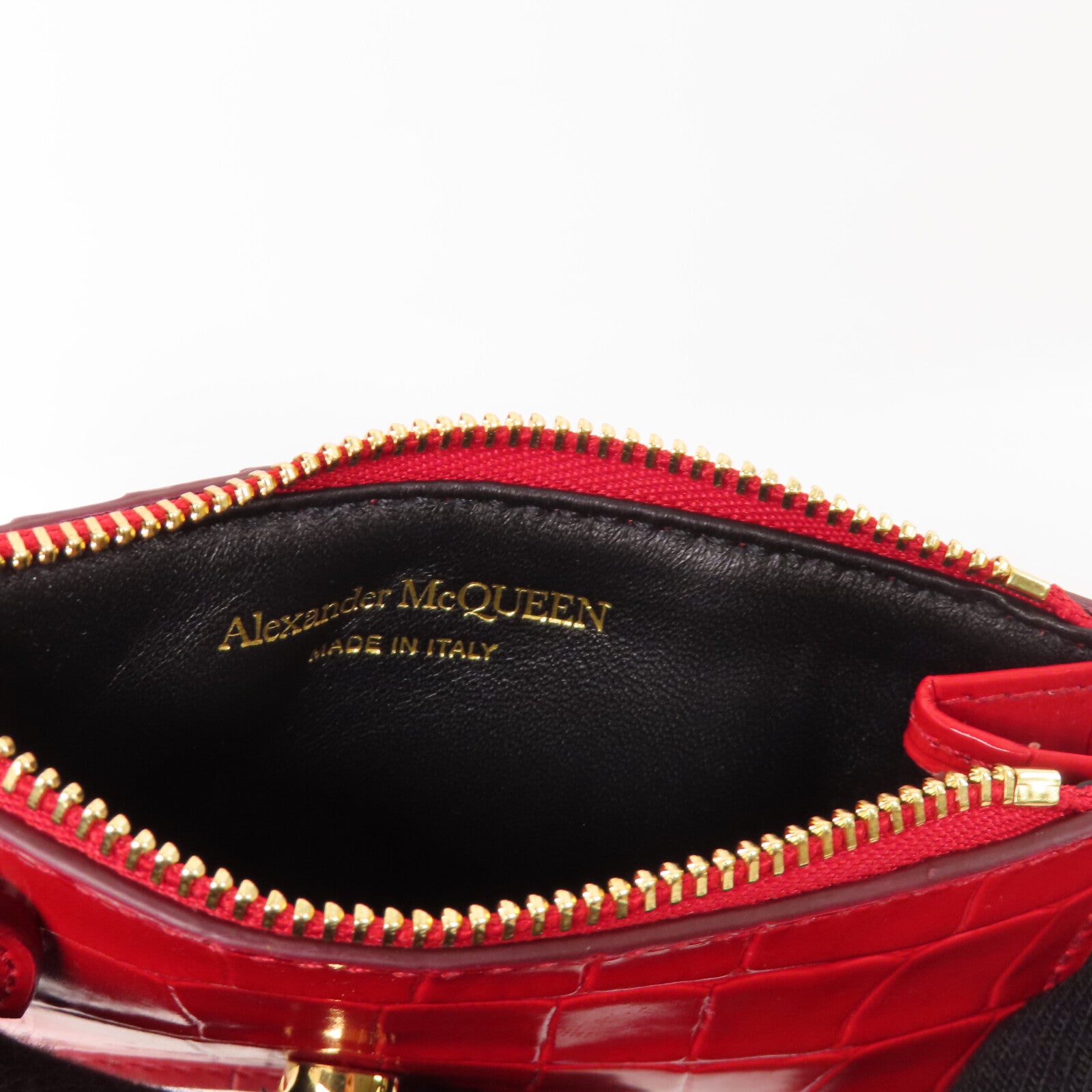 Alexander McQueen 皮革Alexander McQueen Card Case金扣卡套