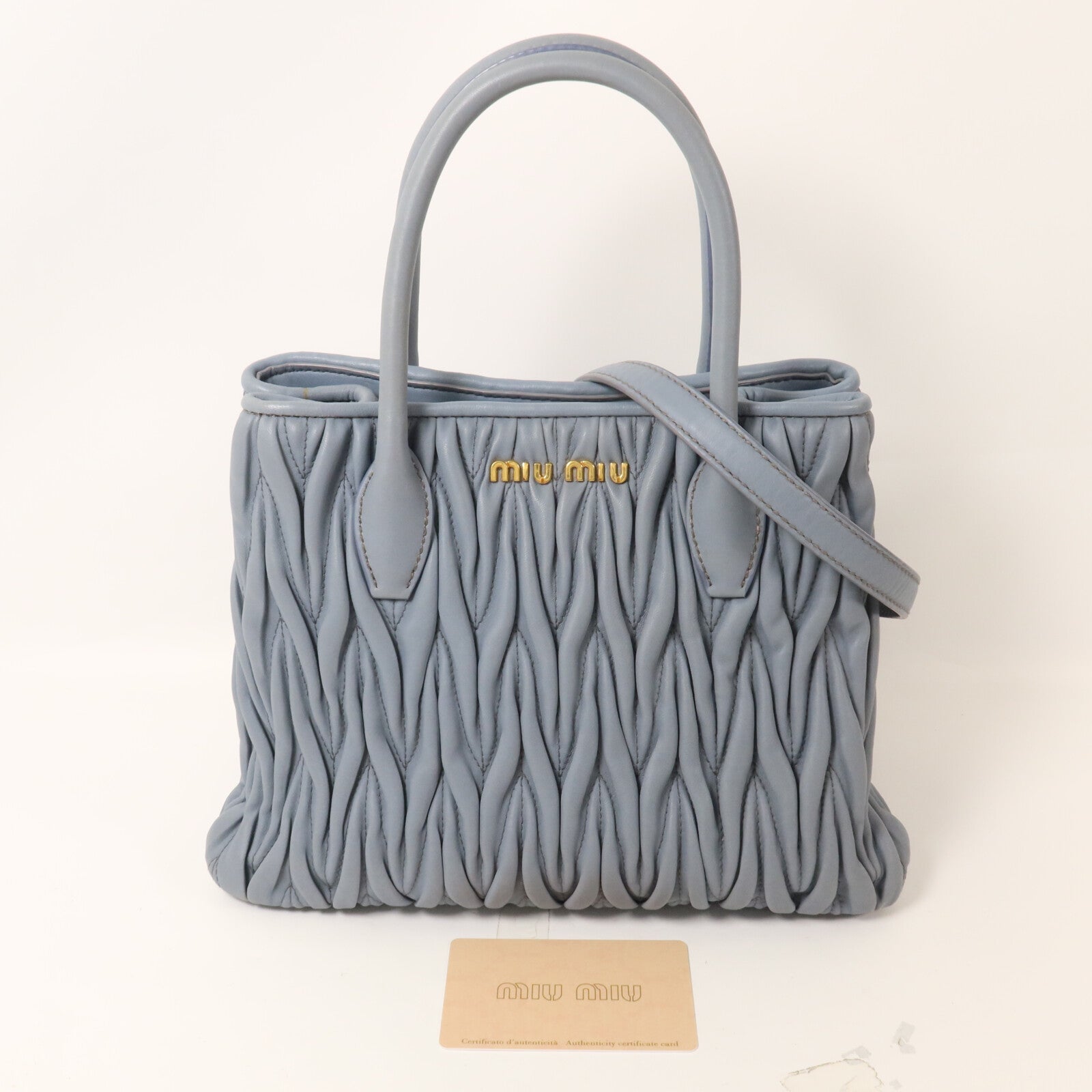 Miu Miu 羊皮皮革2 Way Shoulder手挽肩背兩用袋