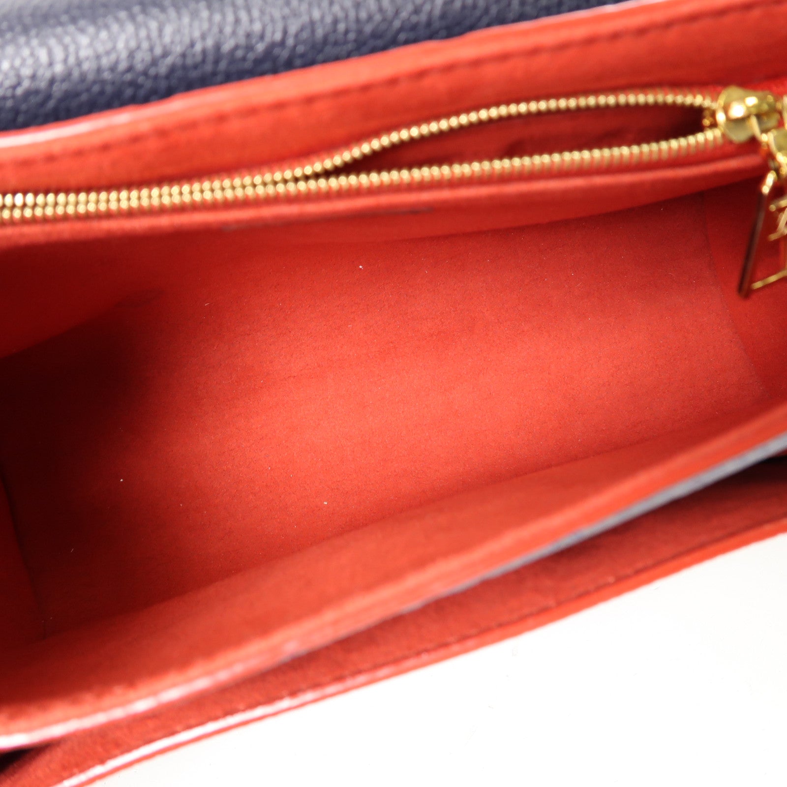 LOUIS VUITTON Monogram Empreinte Vavin PM金扣肩背袋深藍色