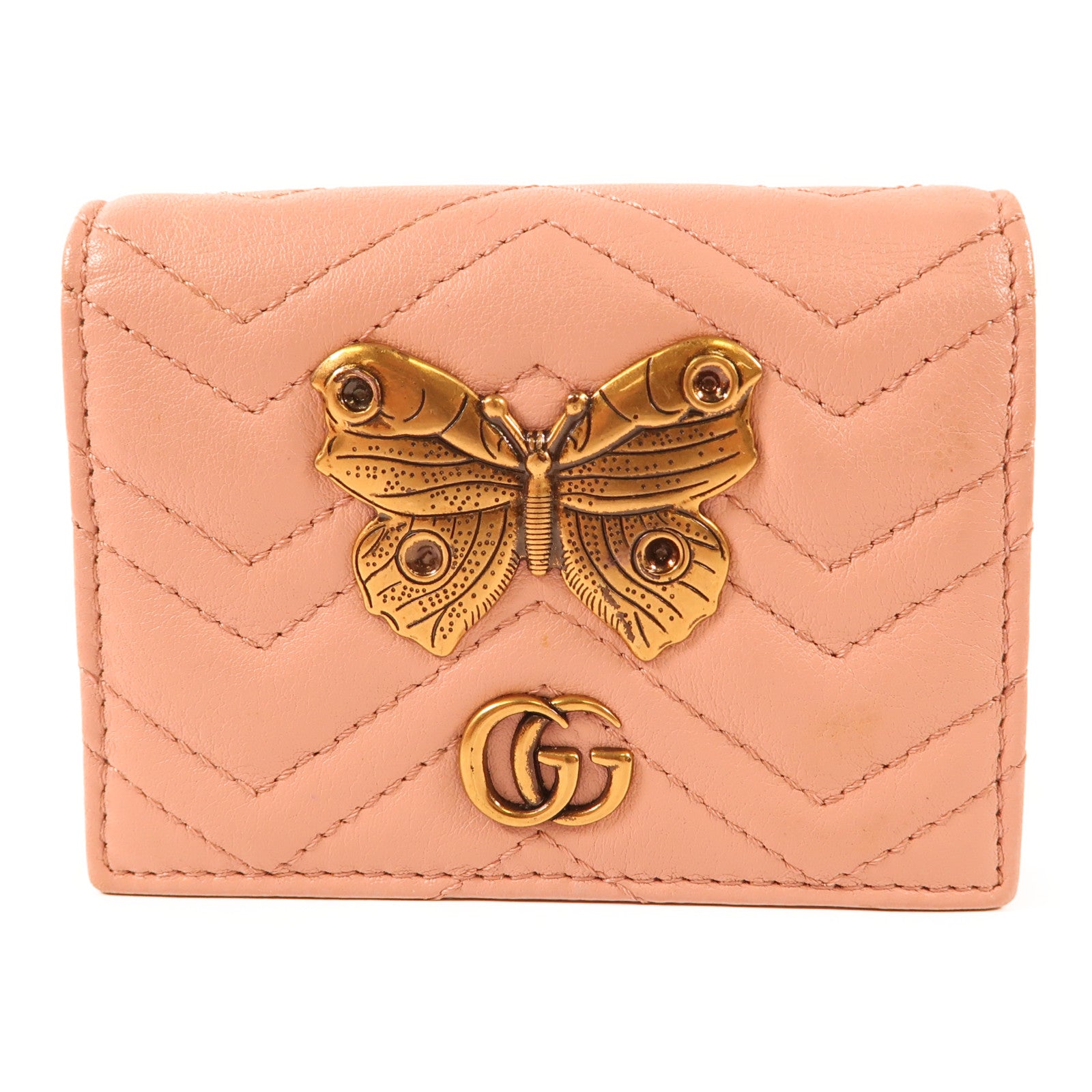 GUCCI 牛皮皮革GG Marmont Wallet錢包