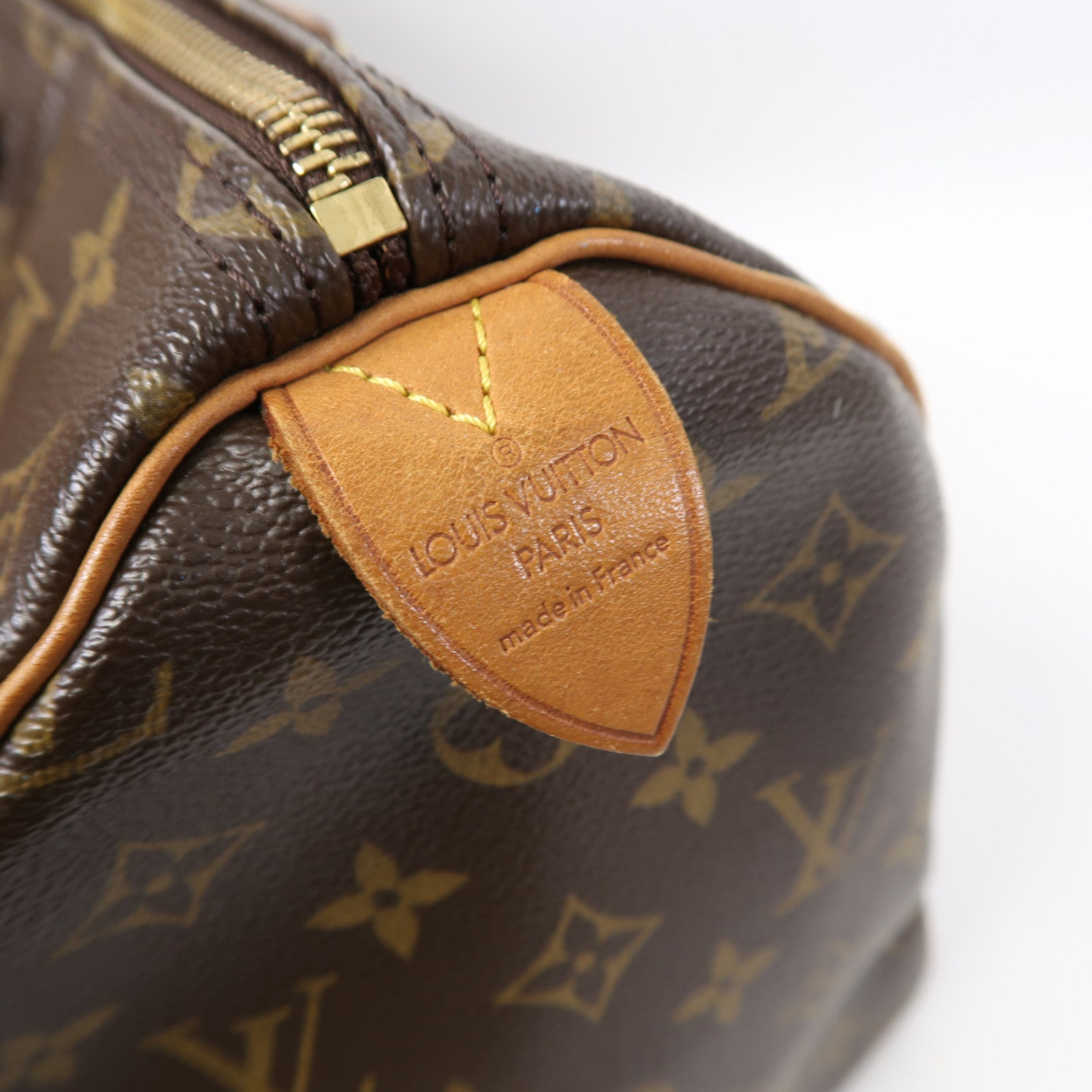 LOUIS VUITTON Monogram Speedy 35金扣手挽袋啡色