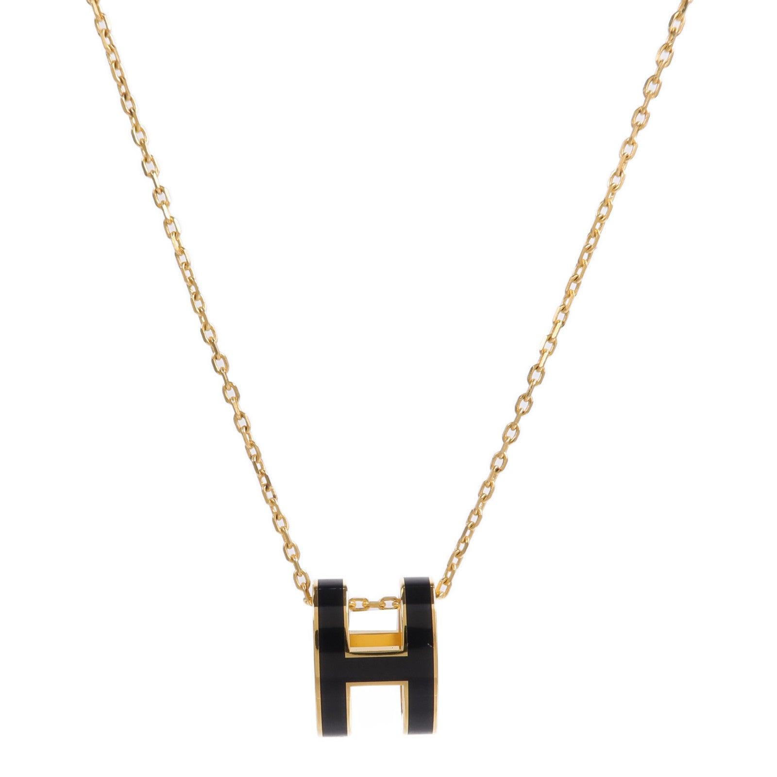 HERMES 金屬Pop H Necklace項鍊Noir