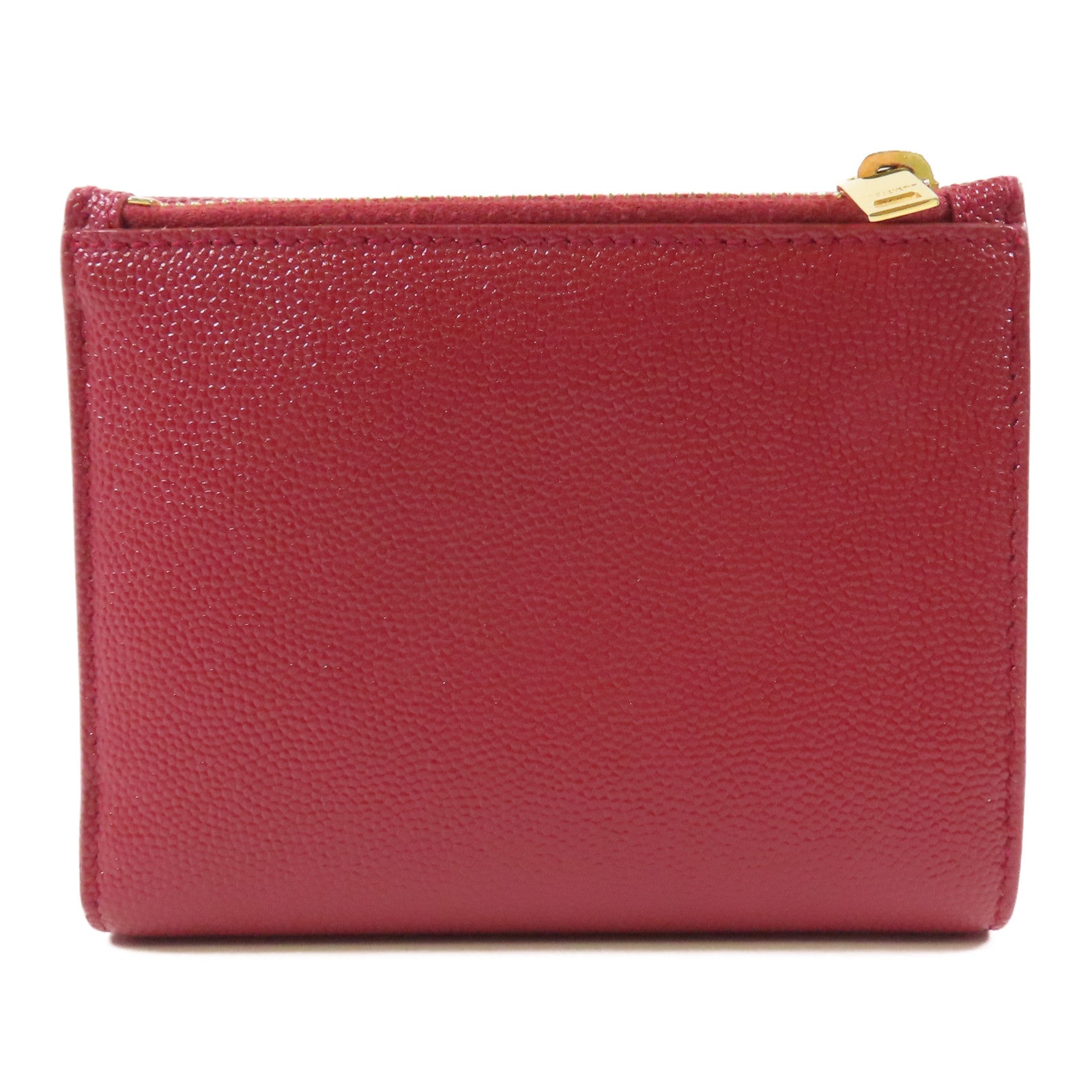YVES SAINT LAURENT 【激減優惠】牛皮皮革Bifold Wallet金扣錢包