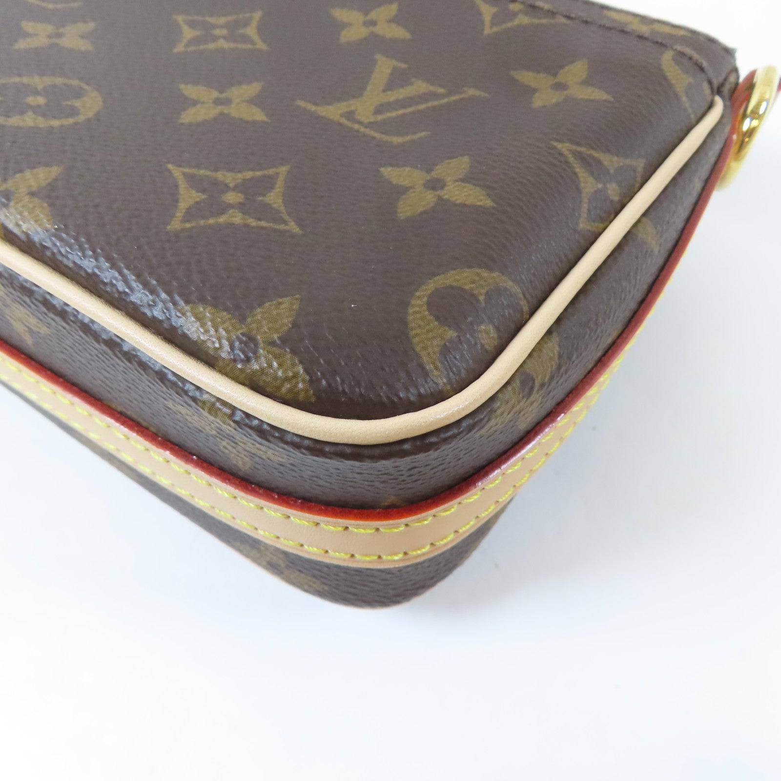 LOUIS VUITTON Monogram Vivacite金扣手挽肩背兩用袋啡色