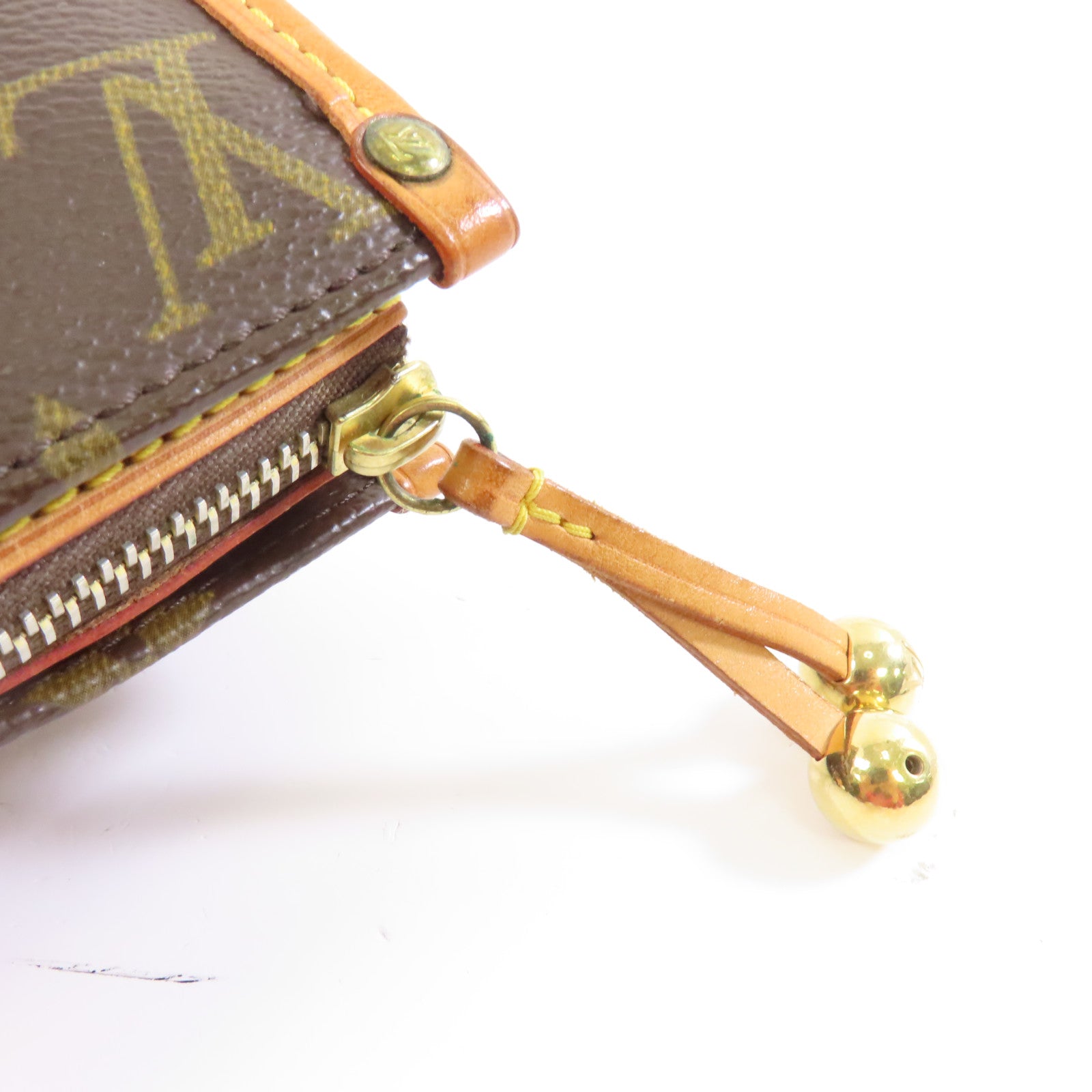 LOUIS VUITTON Monogram Popincourt Haut金扣手挽袋棕色