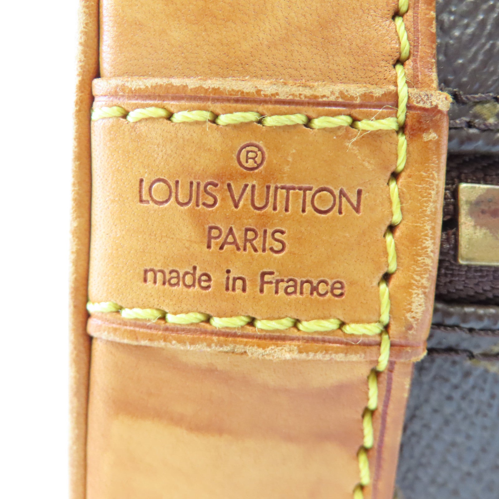 LOUIS VUITTON Monogram Alma金扣手挽袋啡色