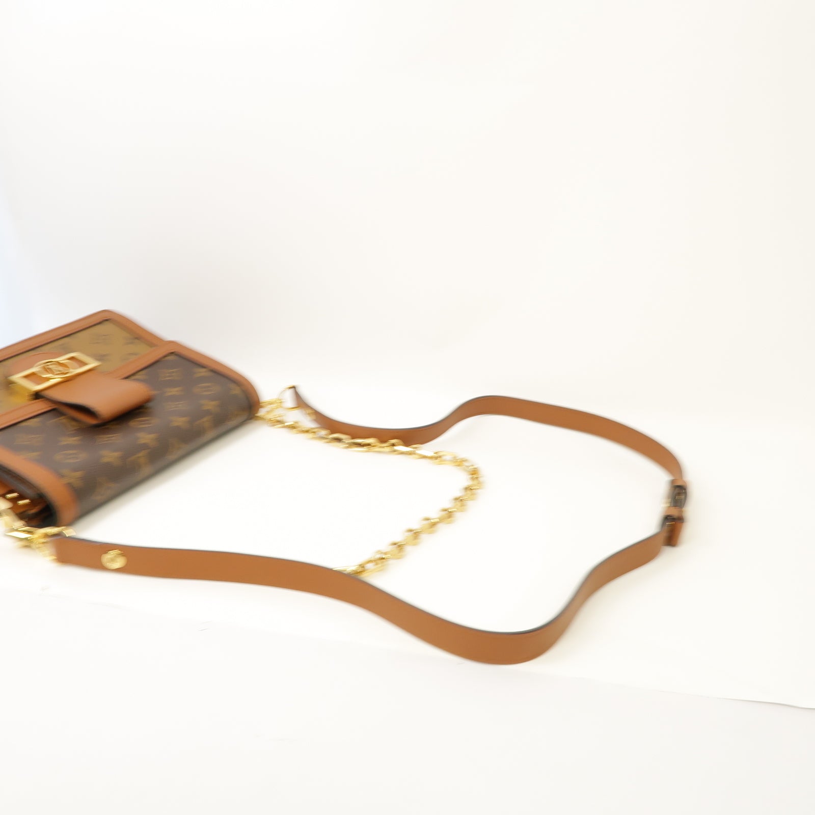 LOUIS VUITTON 【激減優惠】Monogram Reverse Dauphine金扣肩背袋啡色