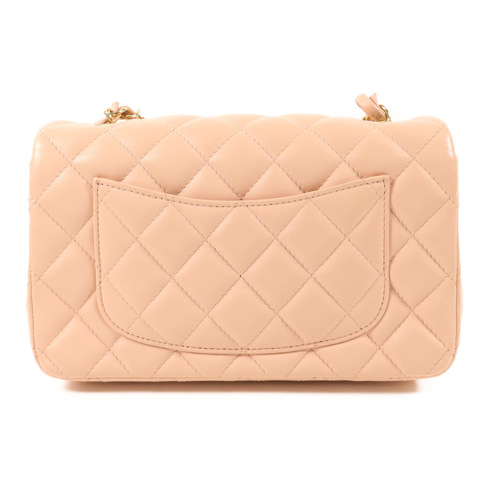 CHANEL 牛皮皮革Mini Classic 20金扣鏈帶肩背袋