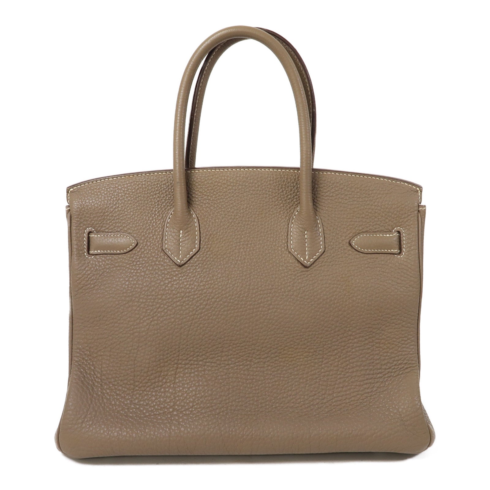HERMES 【激減優惠】Togo皮革Birkin 30銀扣手挽袋Etoupe/大象灰色