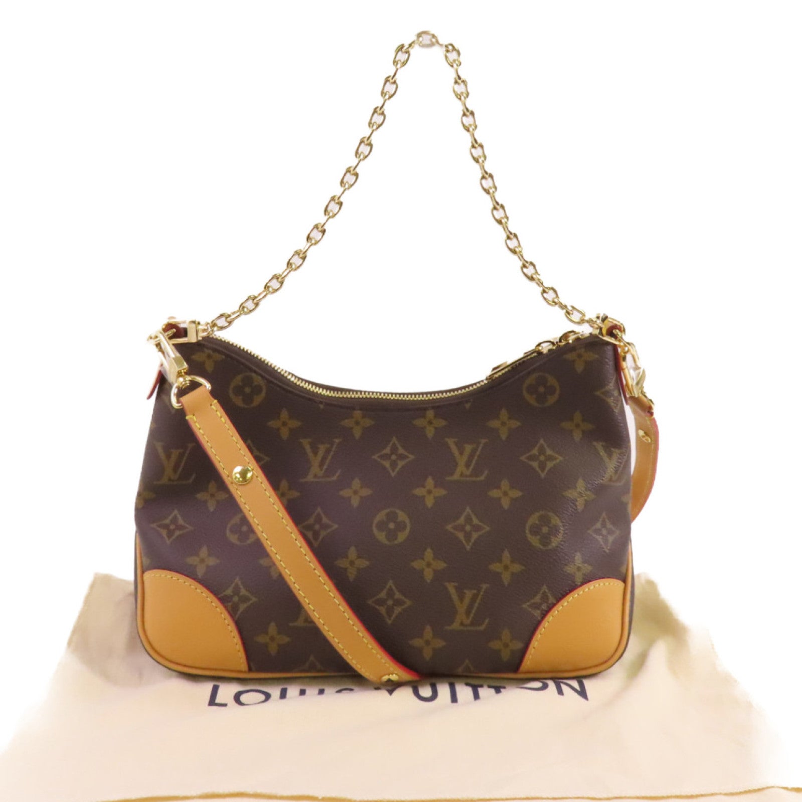 LOUIS VUITTON Monogram Boulogne PM金扣手挽肩背兩用袋
