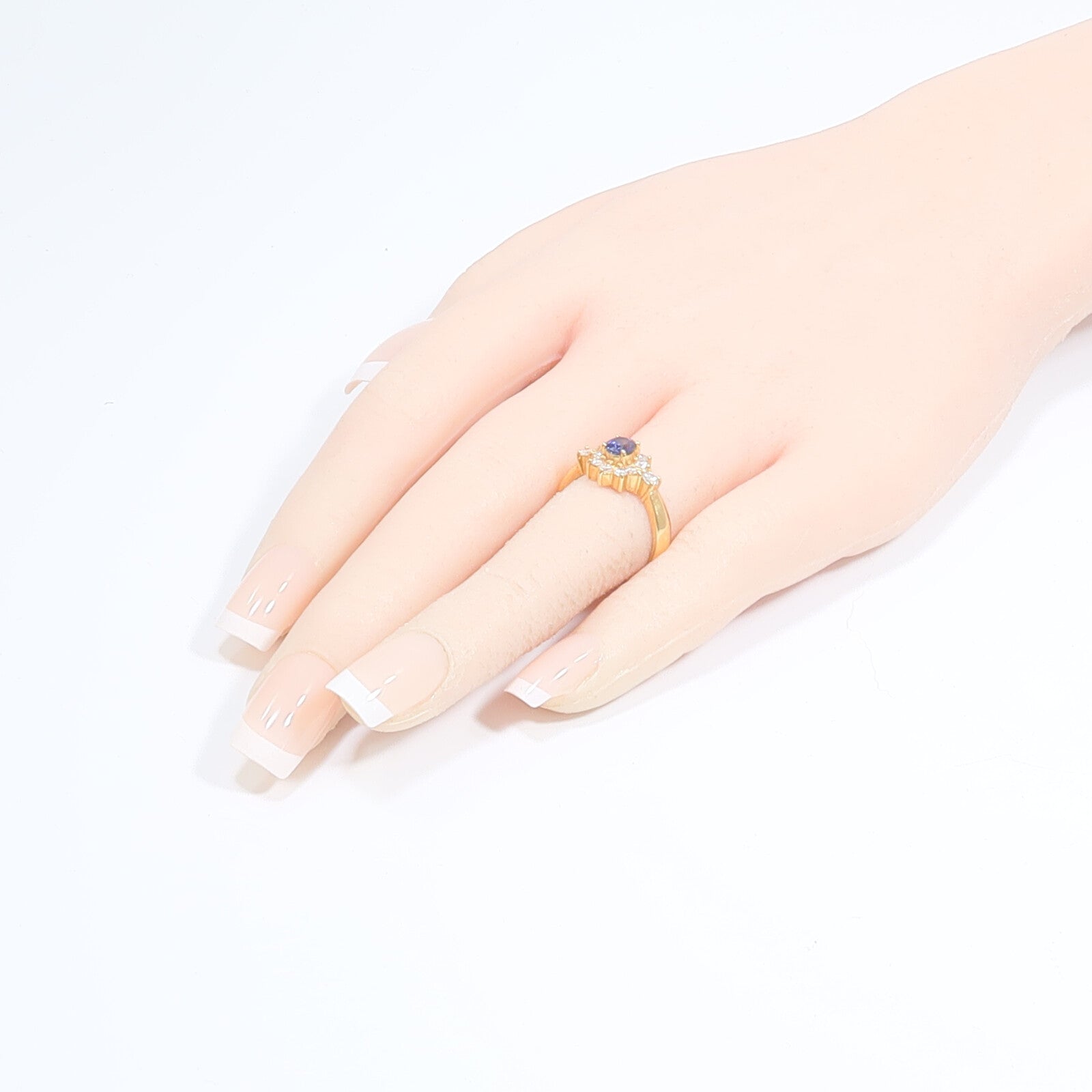 JEWELRY 18K黃金Sapphire Diamond Ring藍寶石/鑽石戒指