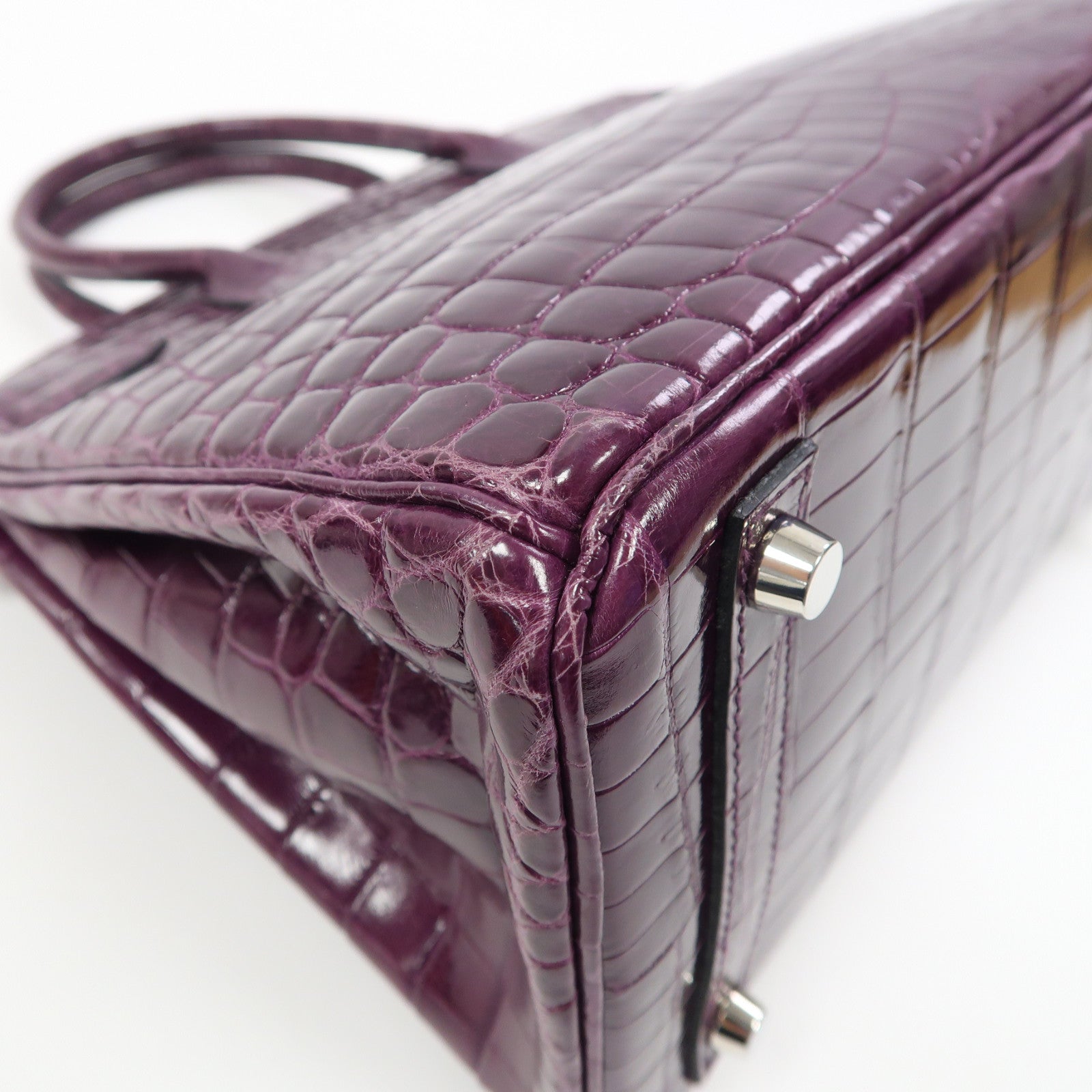 HERMES Croco Niloticus皮革Birkin 30銀扣手挽袋
