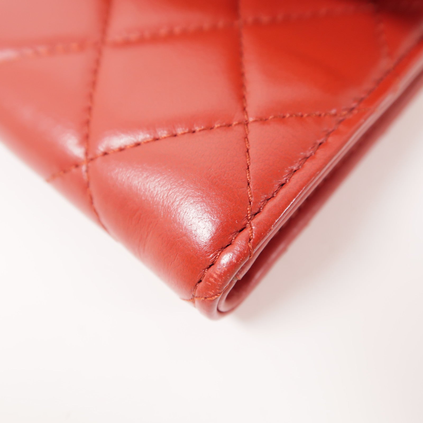 CHANEL 羊皮皮革Long Wallet銀扣長錢包