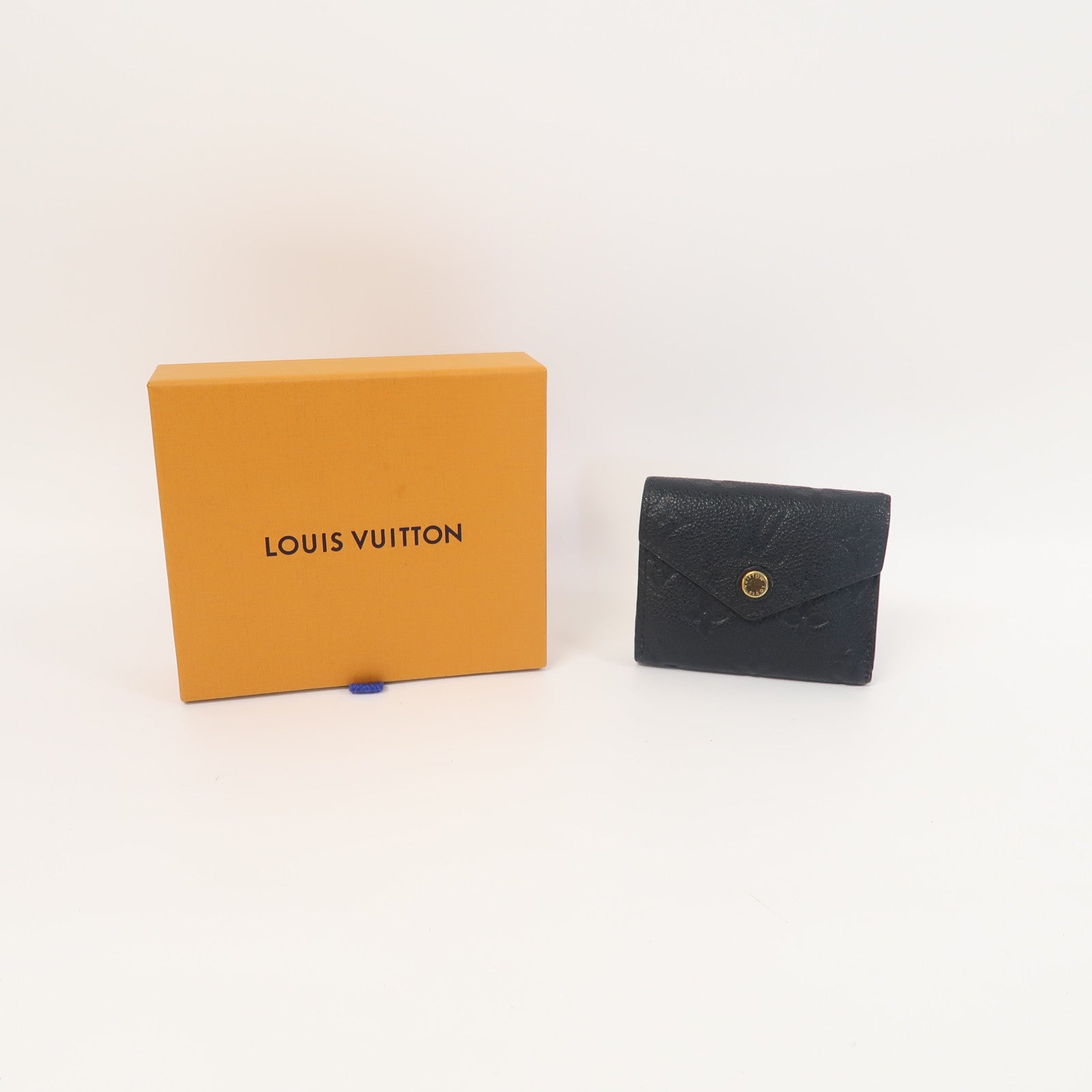 LOUIS VUITTON Monogram Empreinte Victorine金扣錢包黑色