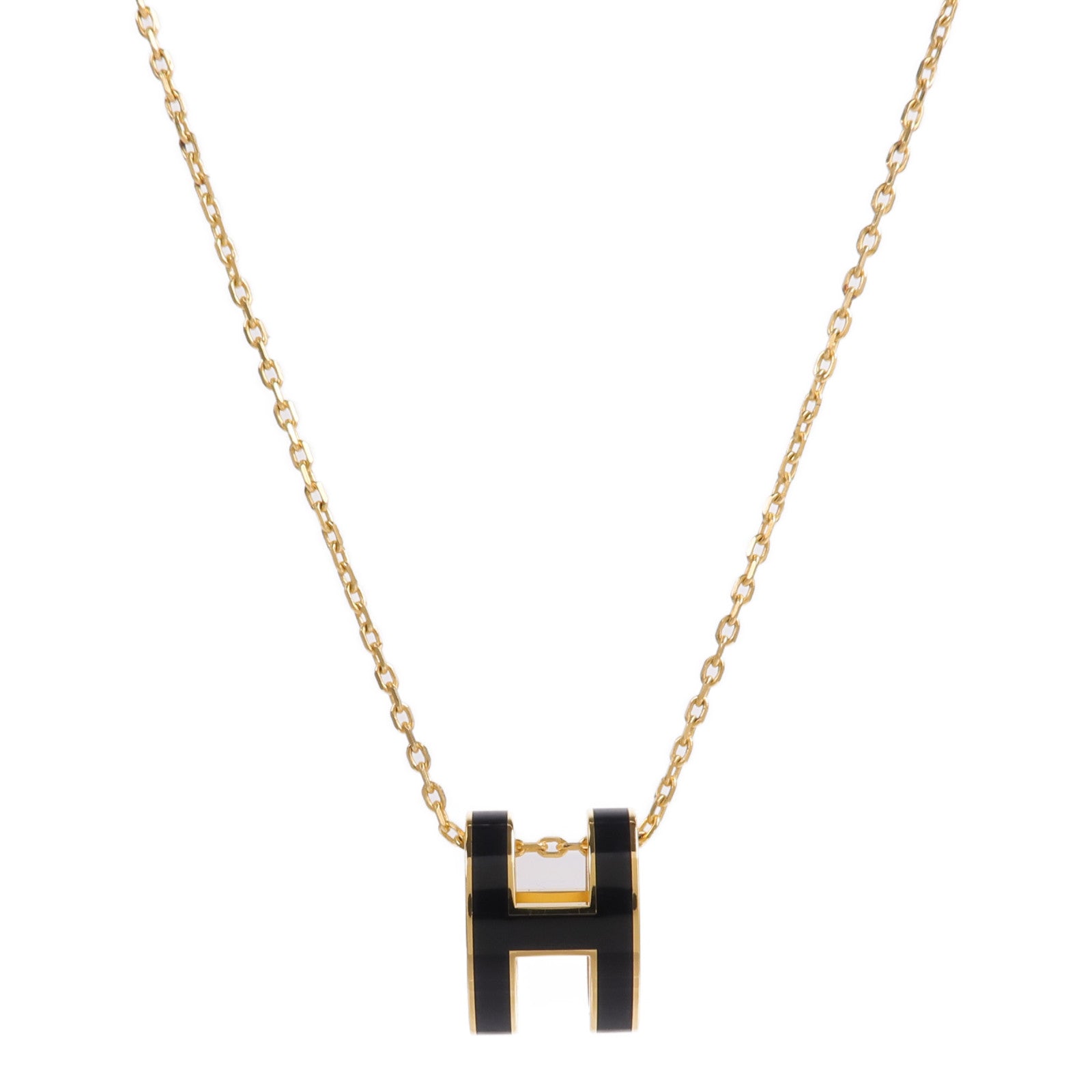 HERMES 金屬Pop H Necklace項鍊Noir