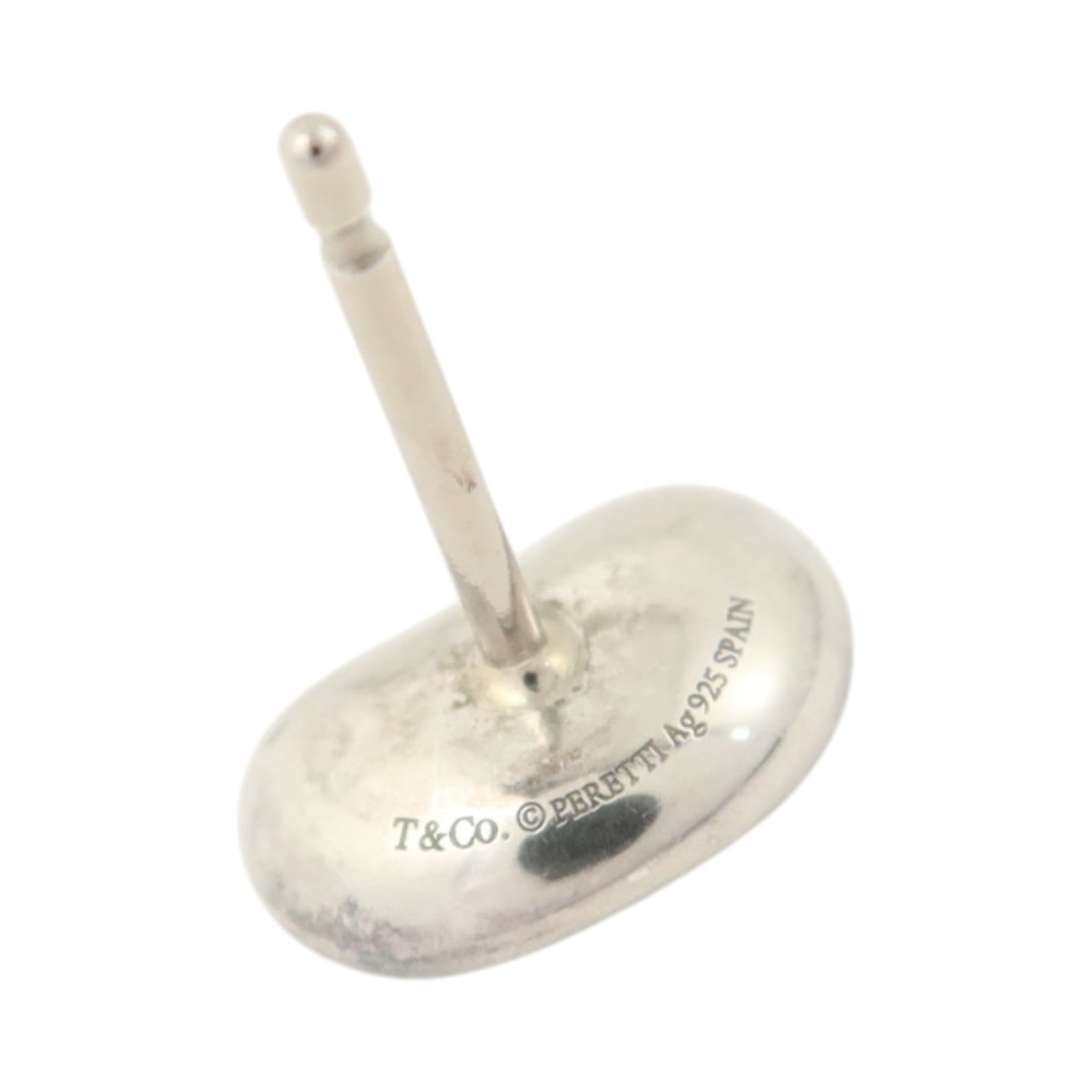 TIFFANY＆CO 925純銀Elsa Peretti Bean Design Earrings耳環