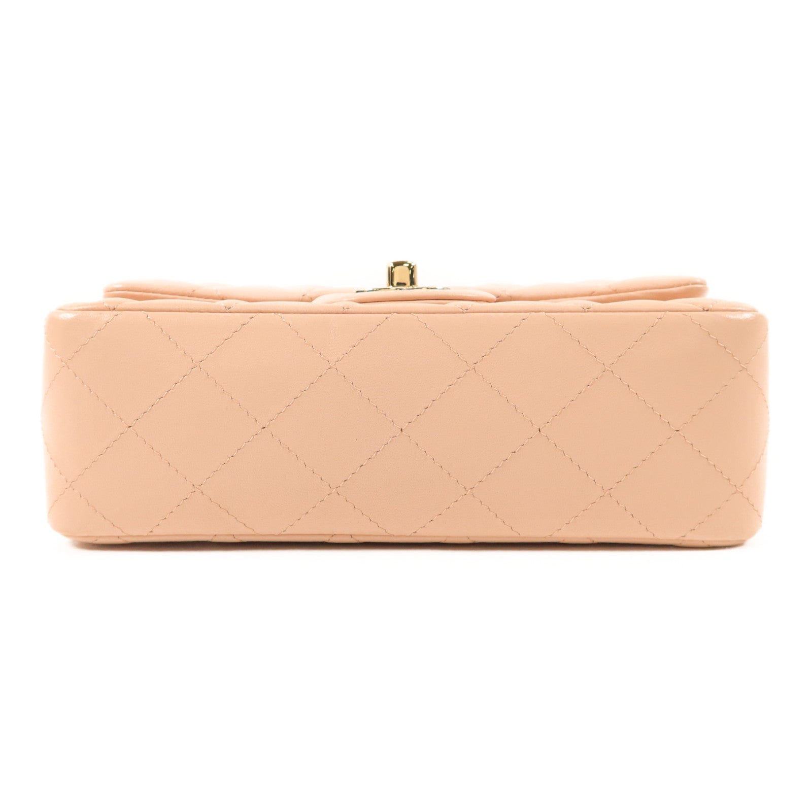 CHANEL 牛皮皮革Mini Classic 20金扣鏈帶肩背袋