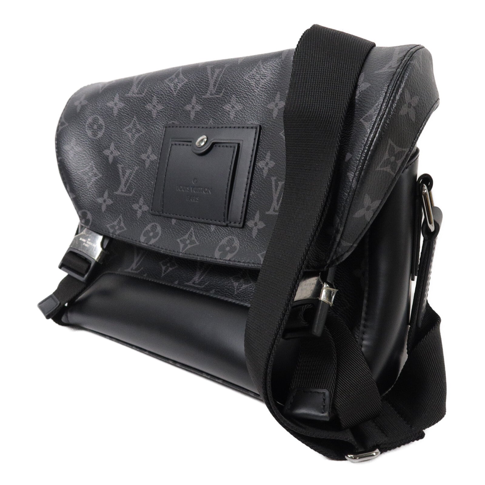 LOUIS VUITTON Monogram Eclipse Messenger PM Voyager肩背袋