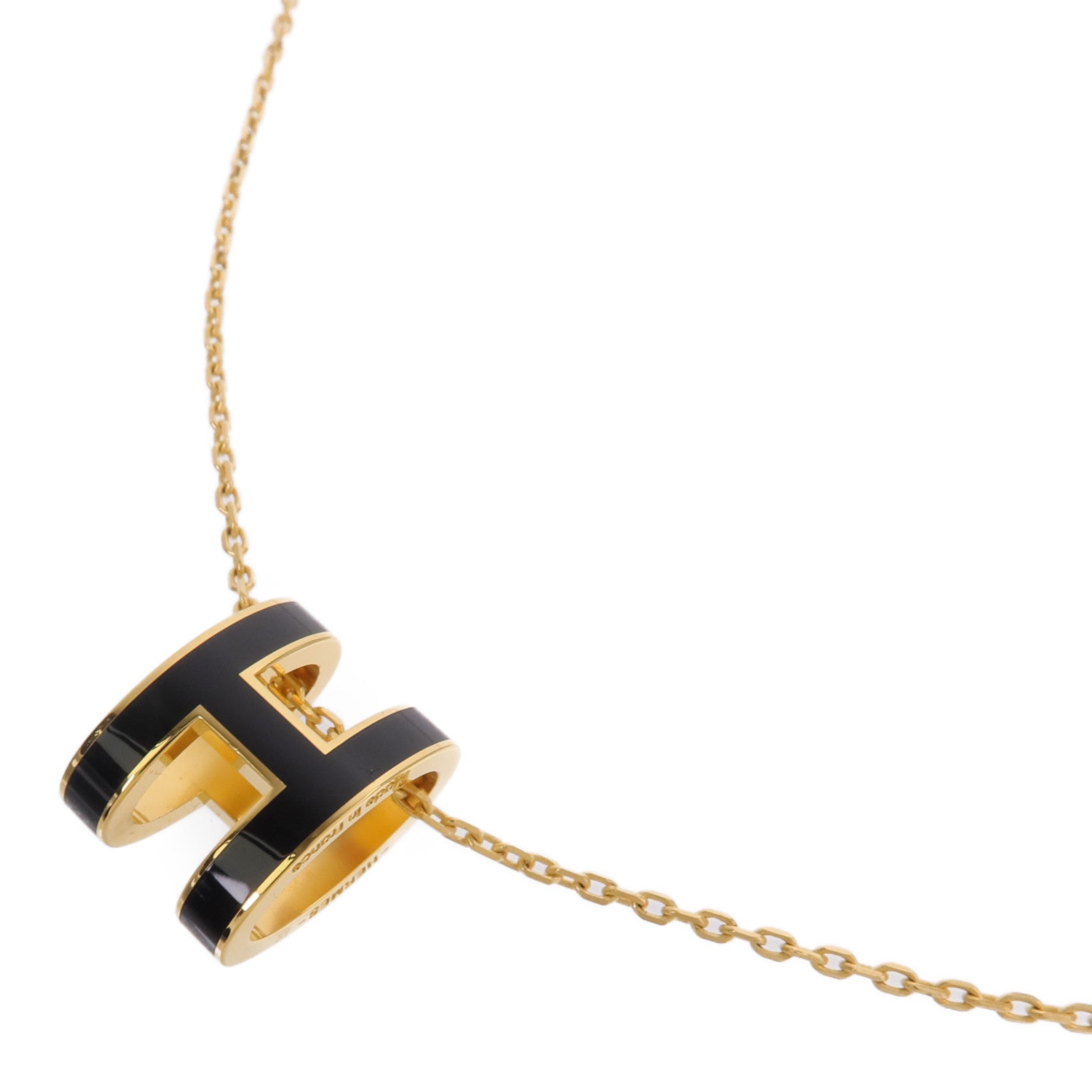 HERMES 金屬Pop H Necklace項鍊Noir