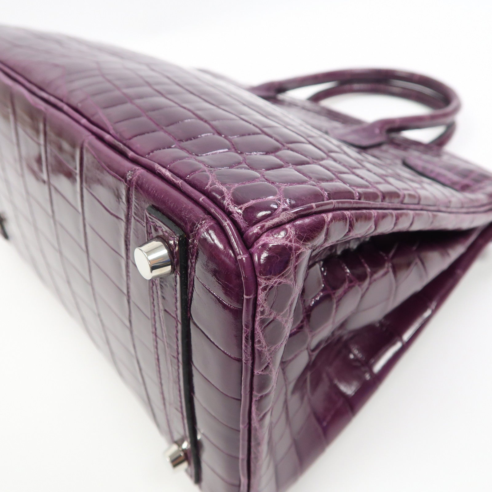 HERMES Croco Niloticus皮革Birkin 30銀扣手挽袋