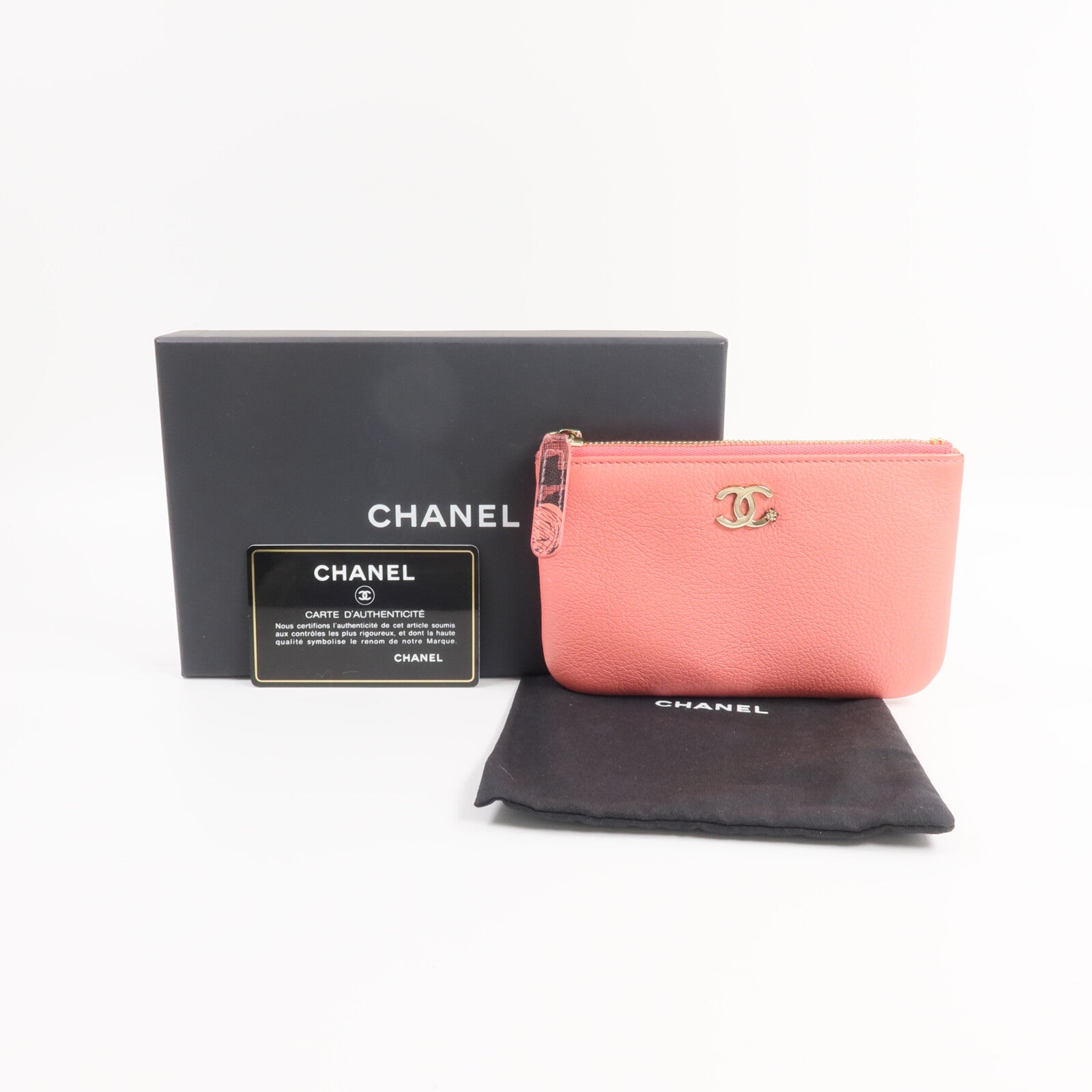 CHANEL 牛皮皮革Coin/Card Case零錢包/卡片套