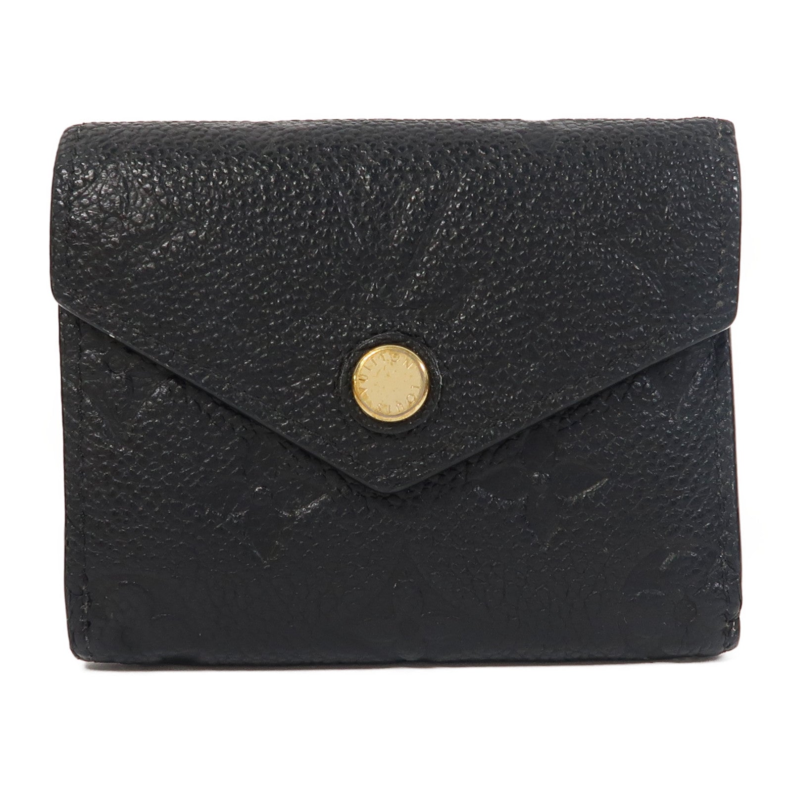 LOUIS VUITTON Monogram Empreinte Victorine金扣錢包黑色