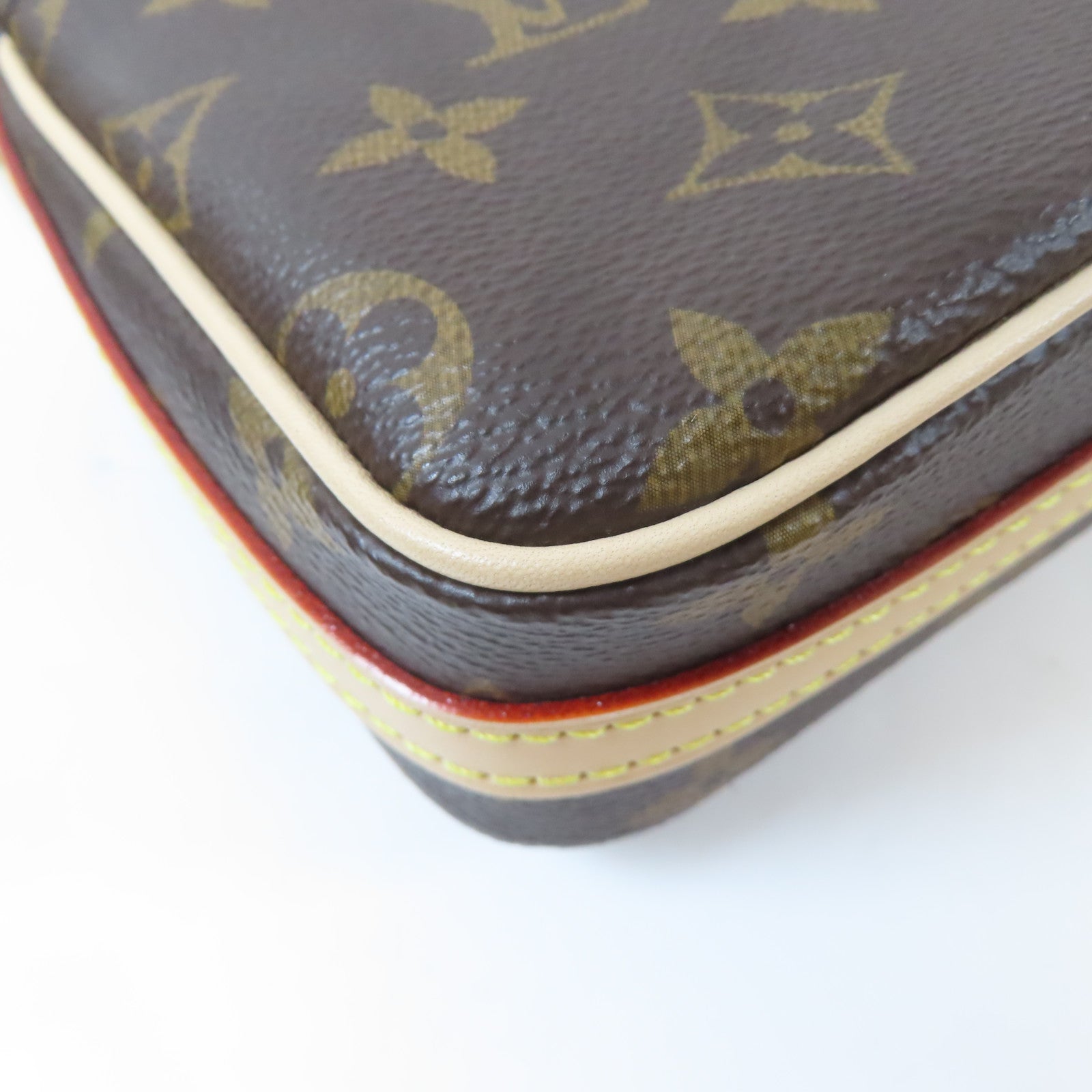 LOUIS VUITTON Monogram Vivacite金扣手挽肩背兩用袋啡色