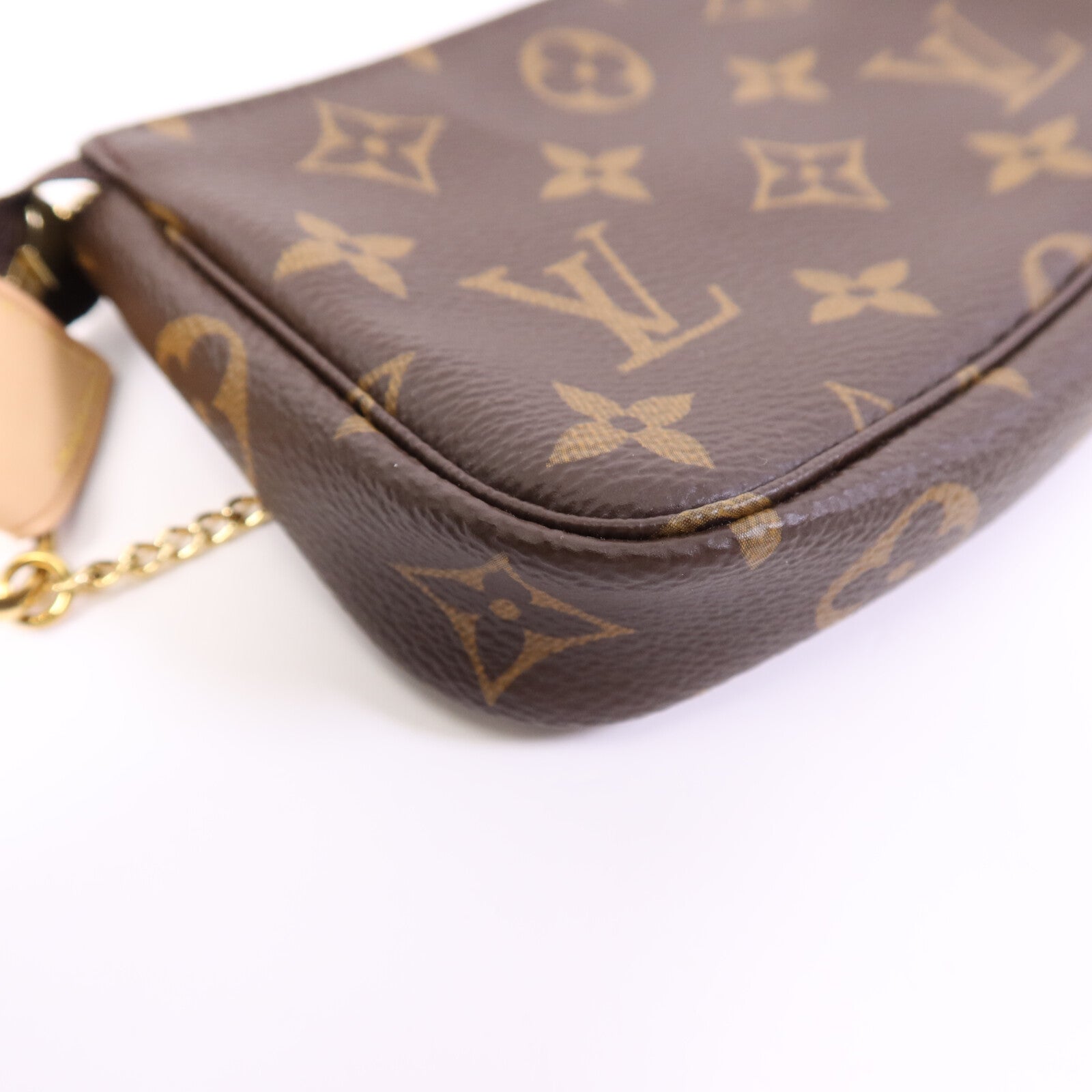 LOUIS VUITTON Monogram Mini Pochette Accessoires金扣手挽袋