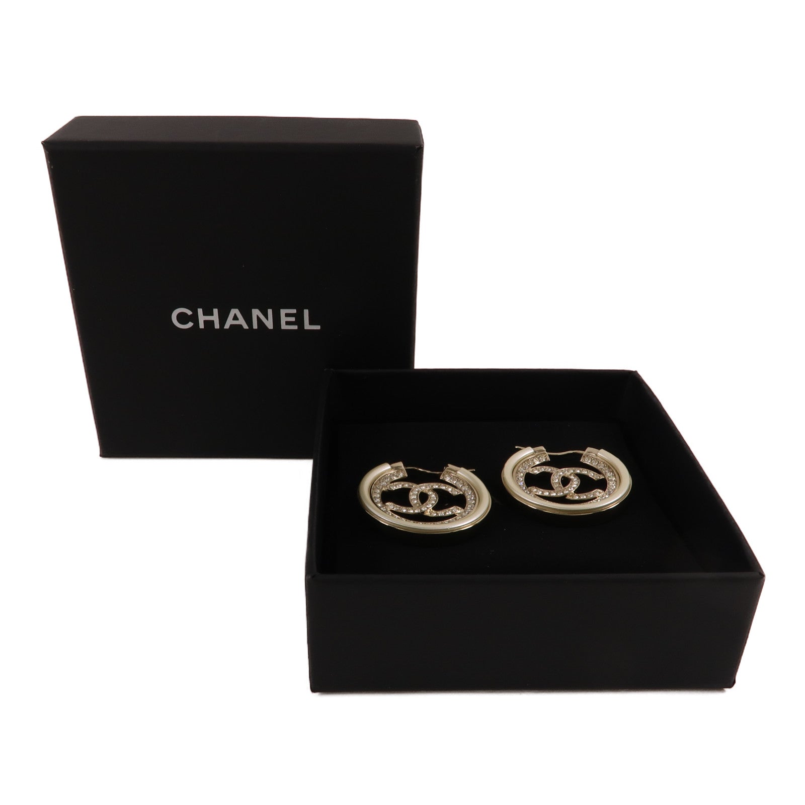 CHANEL CC Earrings Metal Gold