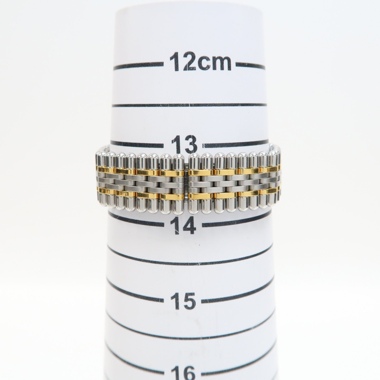 CARTIER Must De Cartier 18K黃金/不鏽鋼手錶石英機芯銀色