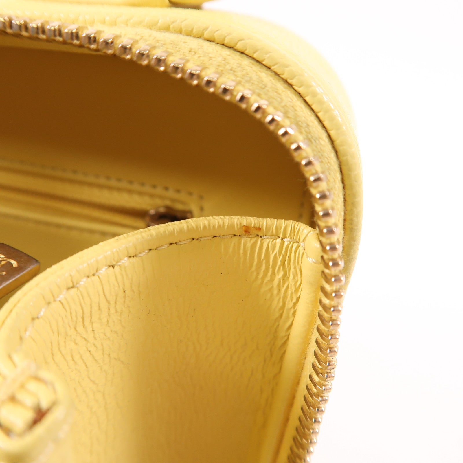 CHANEL 牛皮皮革Vanity Case金扣鏈帶手挽肩背兩用袋