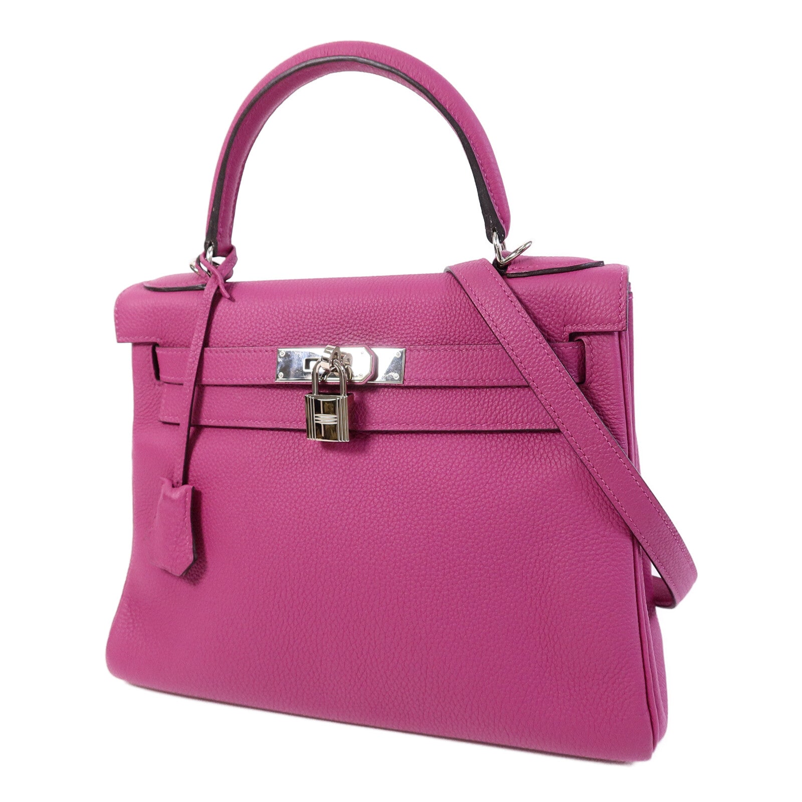 HERMES Togo皮革Kelly 28手挽肩背兩用袋Rose Purple