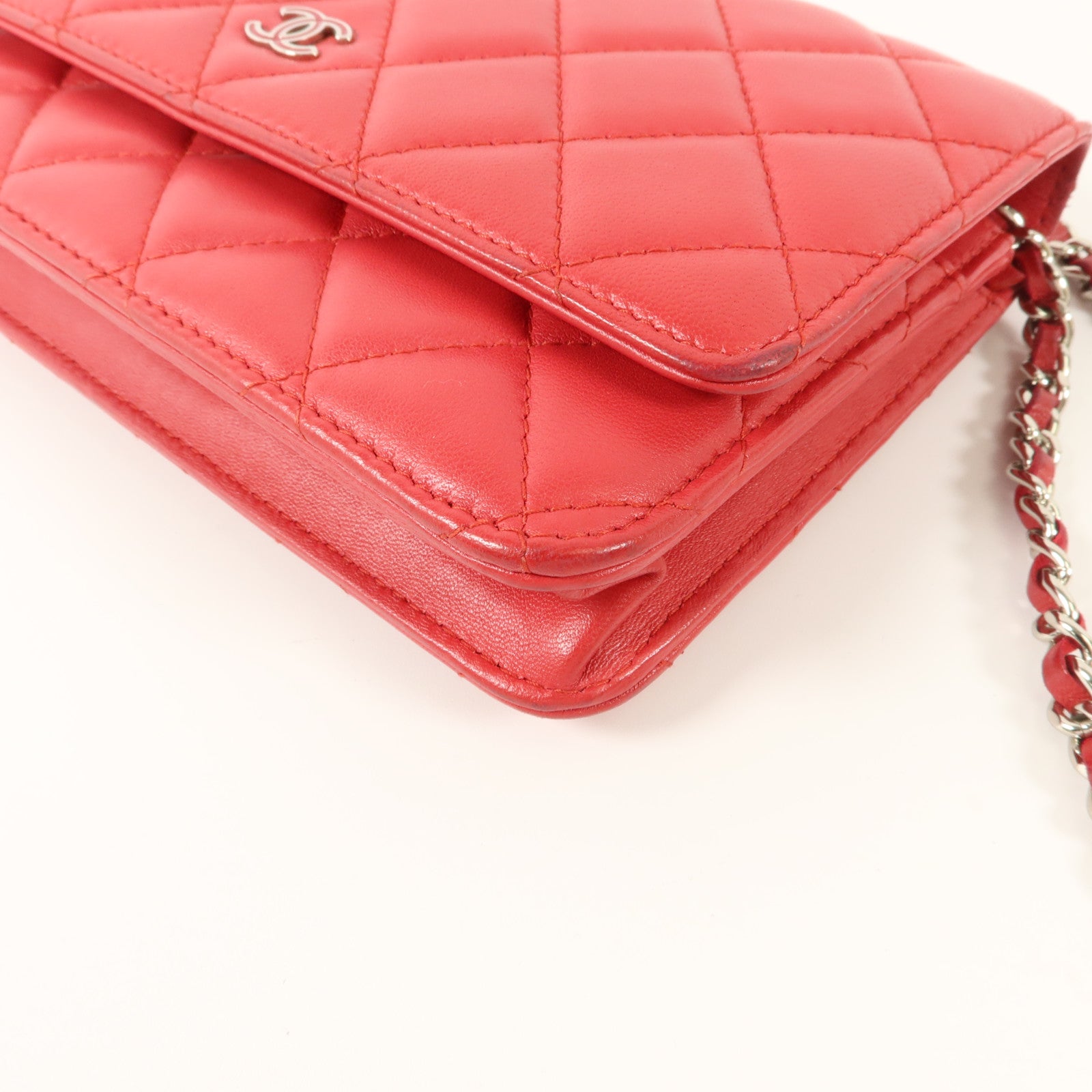 CHANEL 羊皮皮革WOC Wallet On Chain鏈帶肩背袋