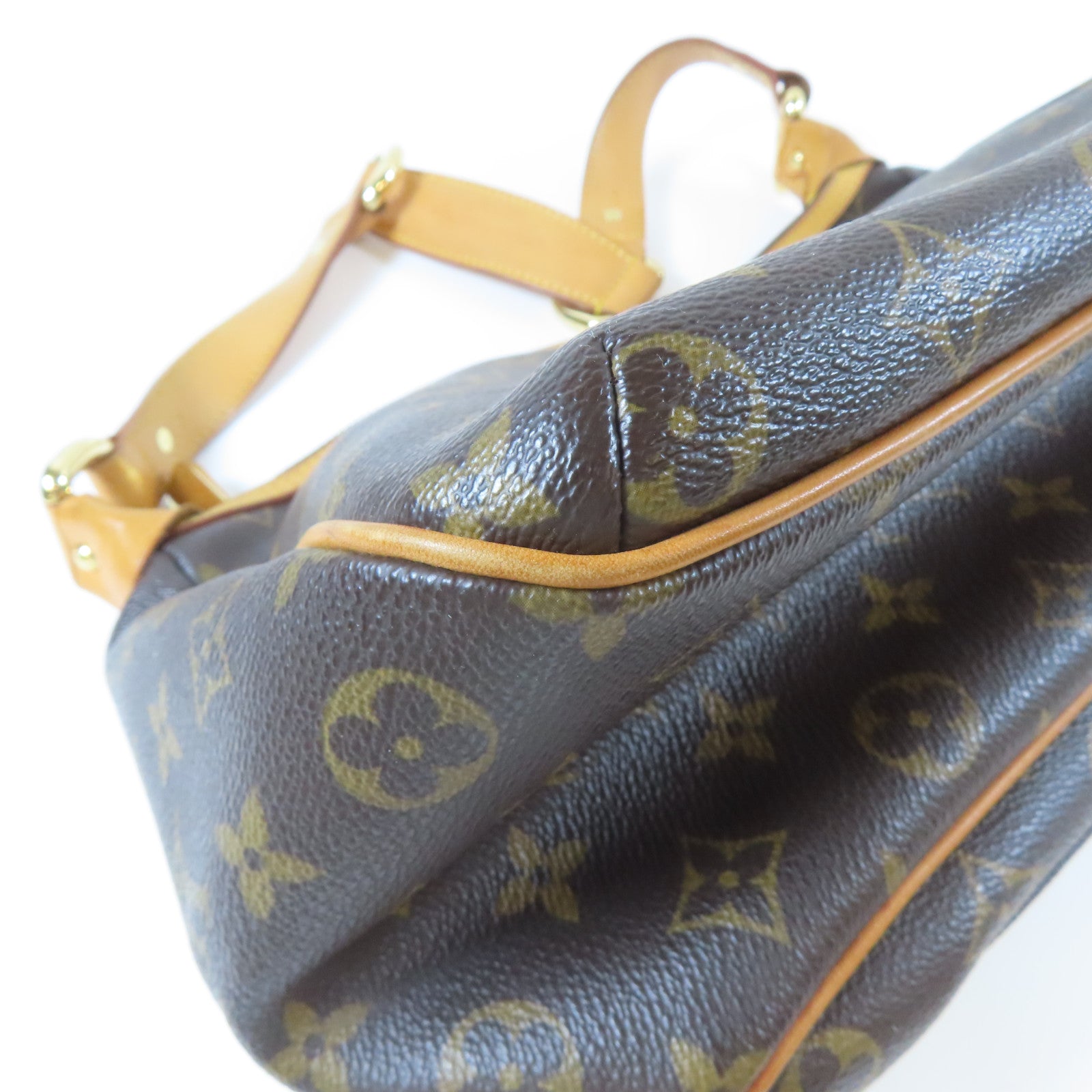 LOUIS VUITTON Monogram Tikal GM金扣肩背袋啡色