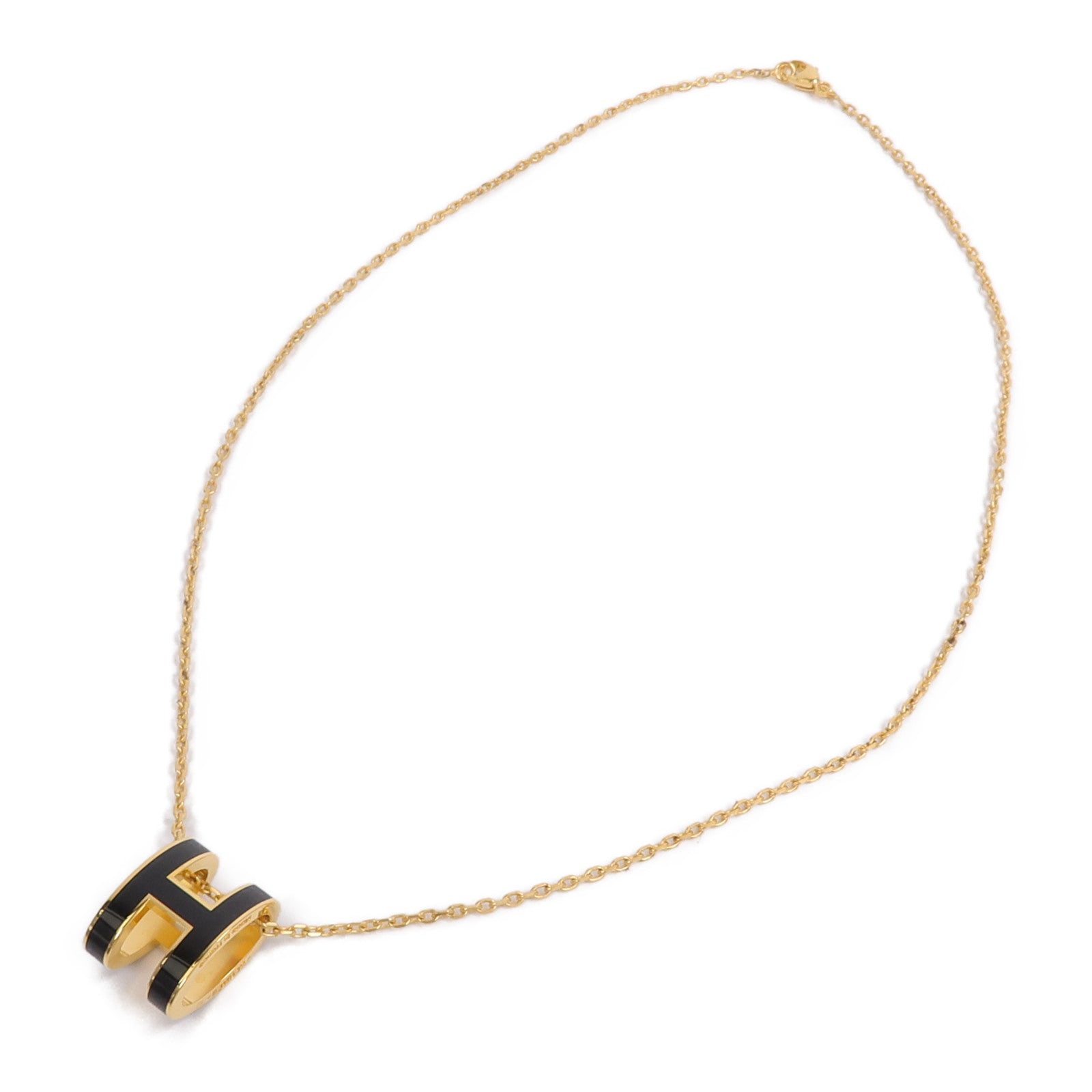 HERMES 金屬Pop H Necklace項鍊Noir