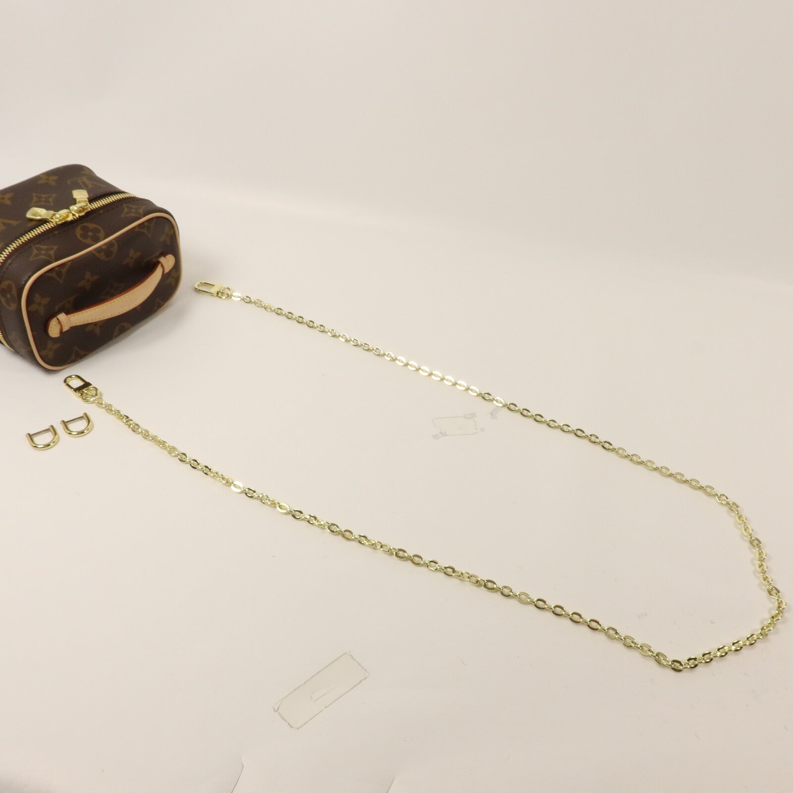 LOUIS VUITTON Monogram Nice Nano鏈帶手挽肩背兩用袋