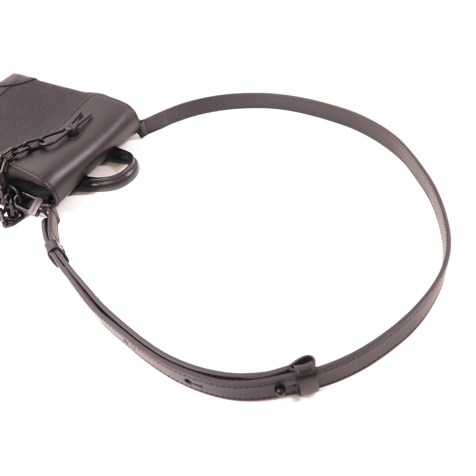 LOUIS VUITTON LV Nano Steamer Shoulder Bag M82772 Monogram Taurillon Black