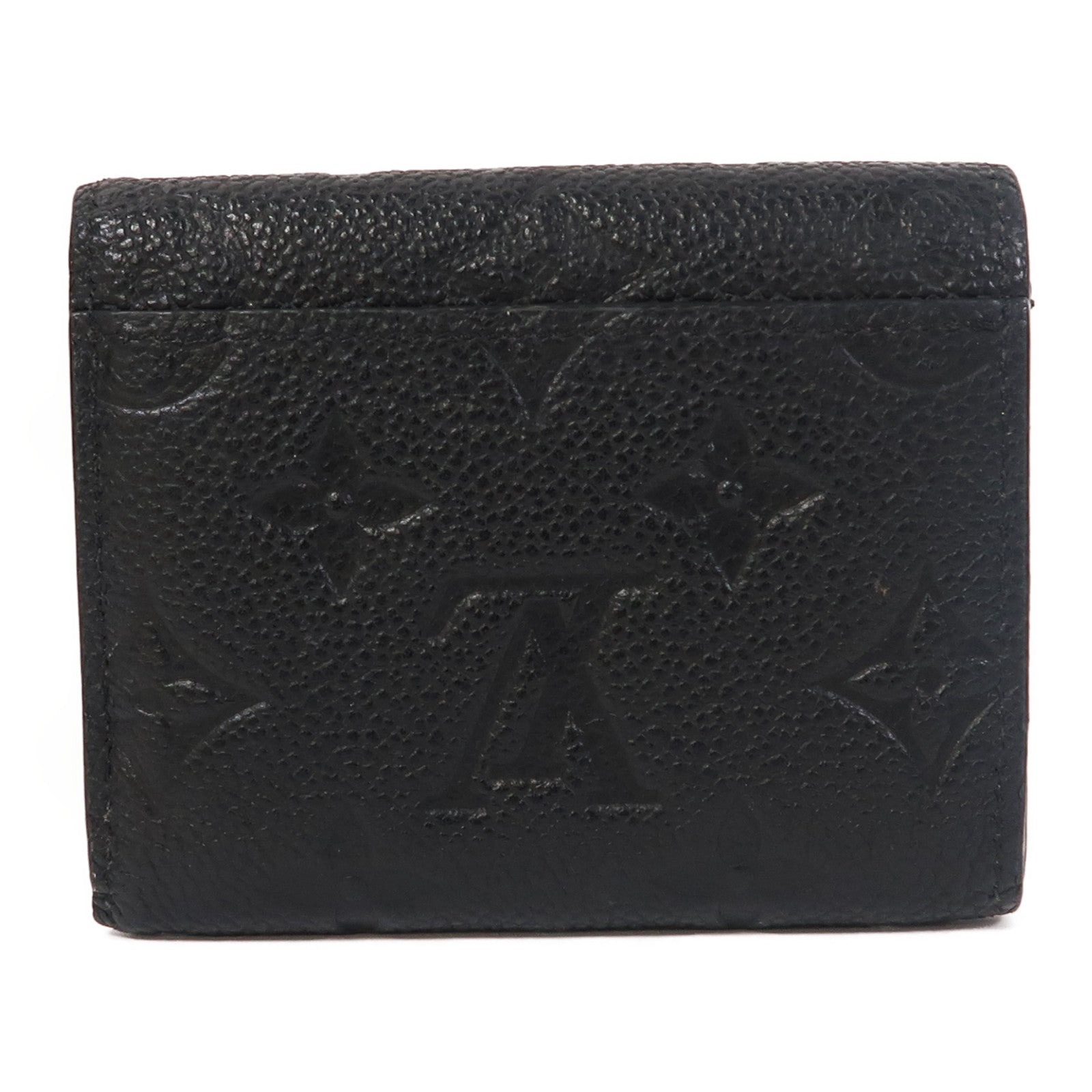 LOUIS VUITTON Monogram Empreinte Victorine金扣錢包黑色