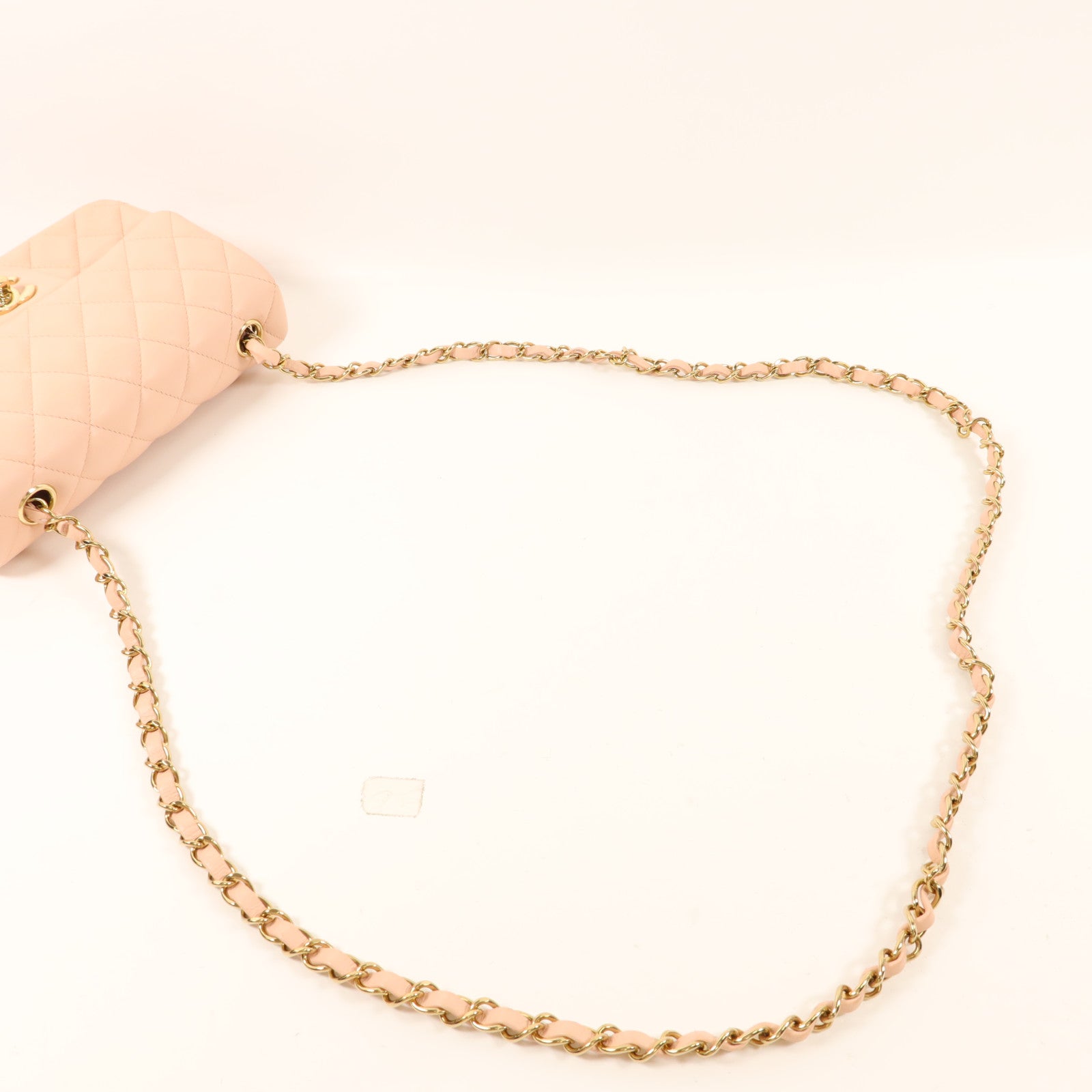 CHANEL 牛皮皮革Mini Classic 20金扣鏈帶肩背袋