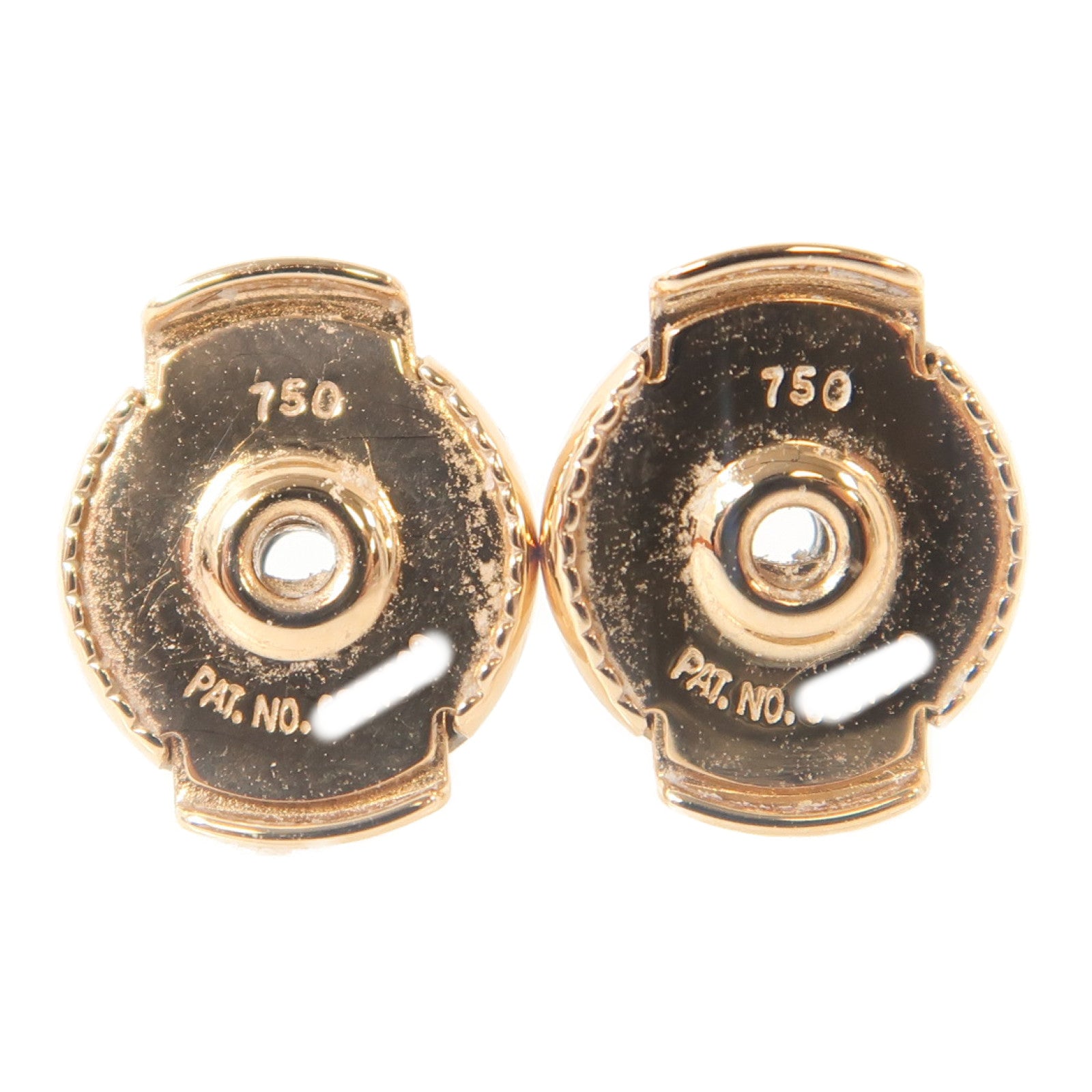 HERMES 18K玫瑰金Ex-Libris Earrings耳環金色