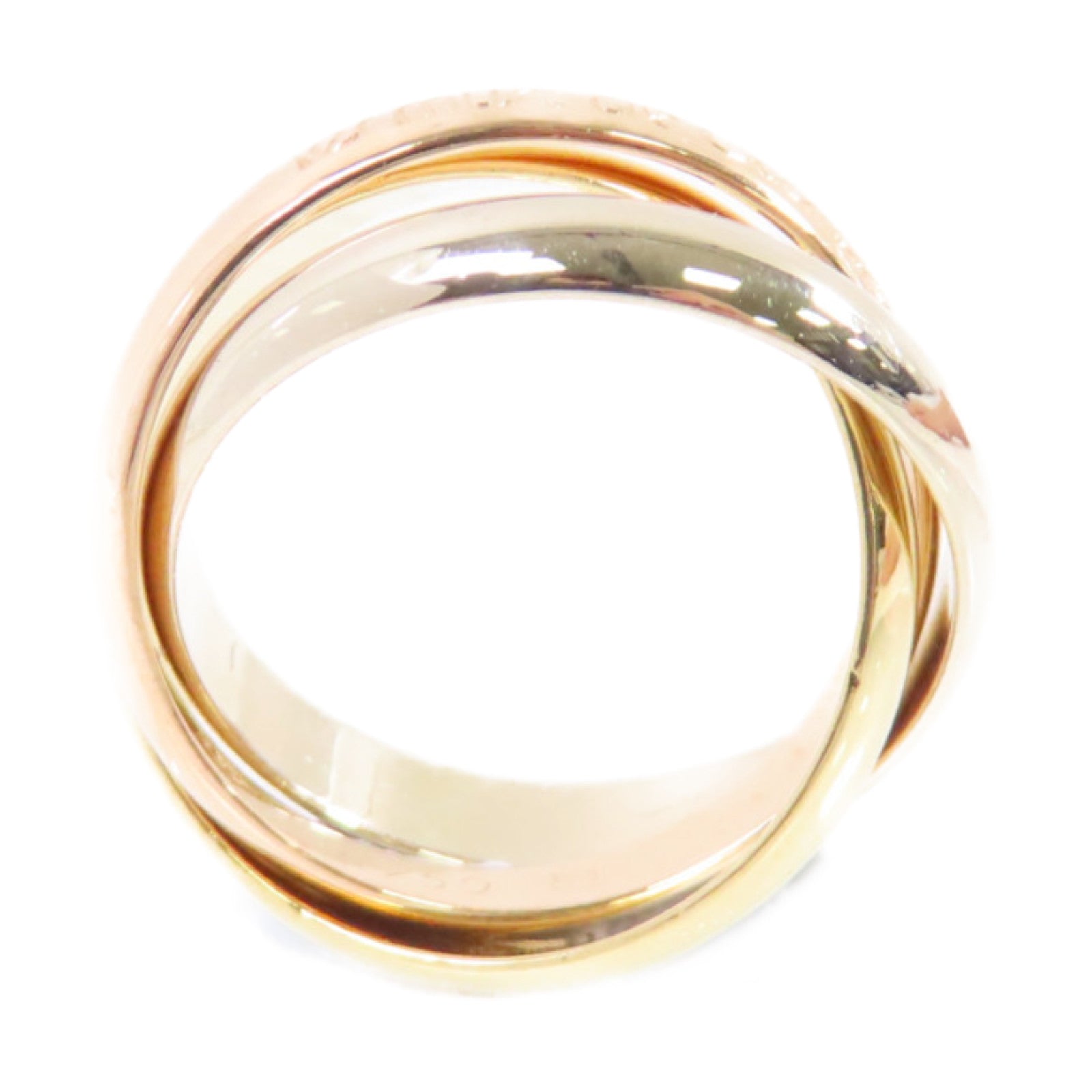 CARTIER 18K黃金/白金/玫瑰金Trinity Ring戒指US#5.5/Cartier#51