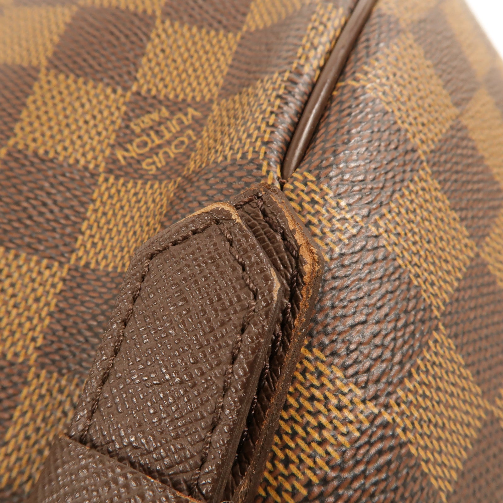 LOUIS VUITTON Damier Belem MM金扣肩背袋棕色