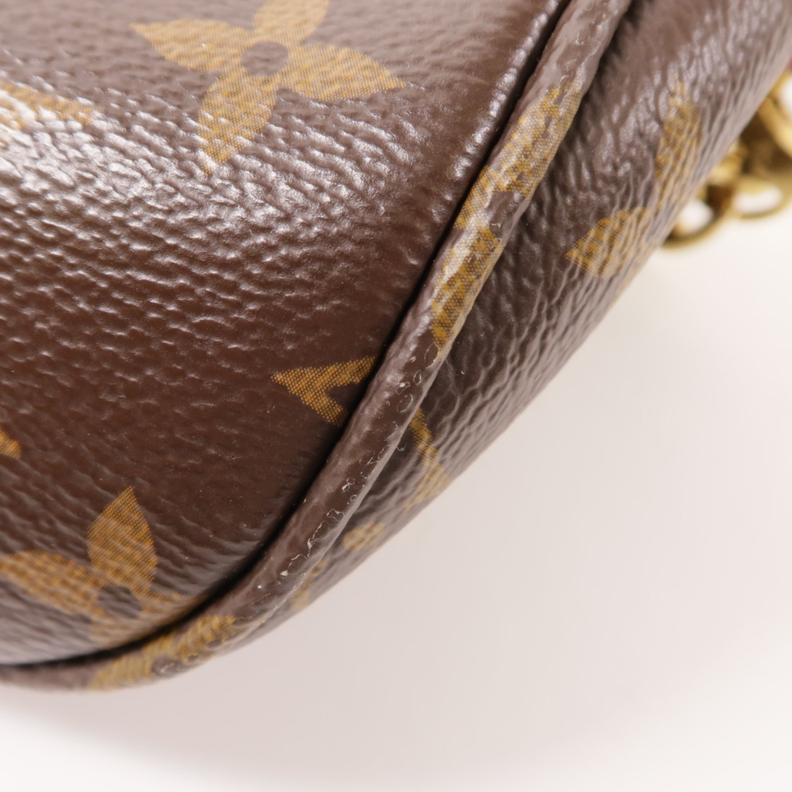 LOUIS VUITTON Monogram Mini Bumbag金扣手挽肩背兩用袋棕色