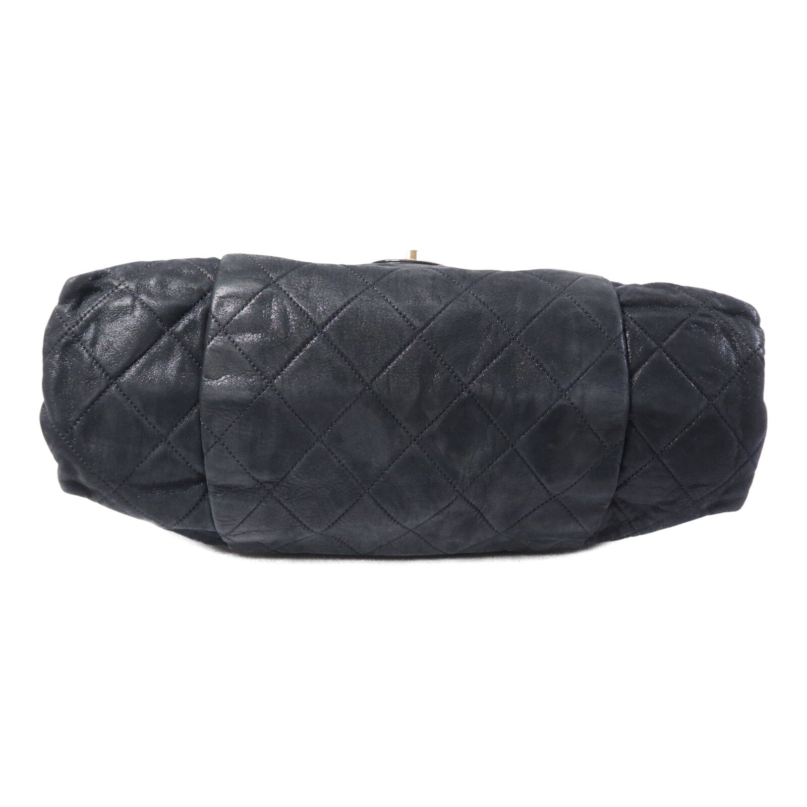 CHANEL 牛皮皮革Chic Qoilt Accordion Flap Bag金扣鏈帶肩背袋
