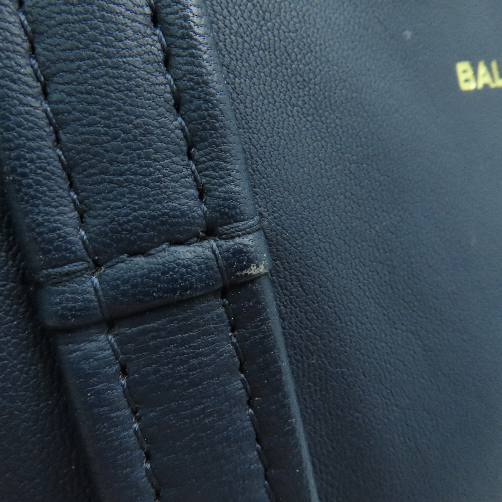 BALENCIAGA 【激減優惠】牛皮皮革2way Shoulder Bag銀扣手挽肩背兩用袋藍色