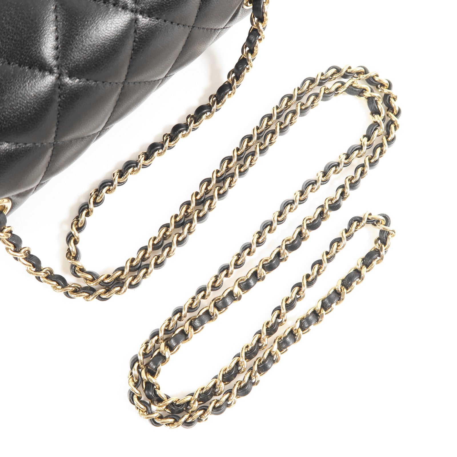 CHANEL 羊皮皮革Chain Shoulder Bag金扣鏈帶肩背袋