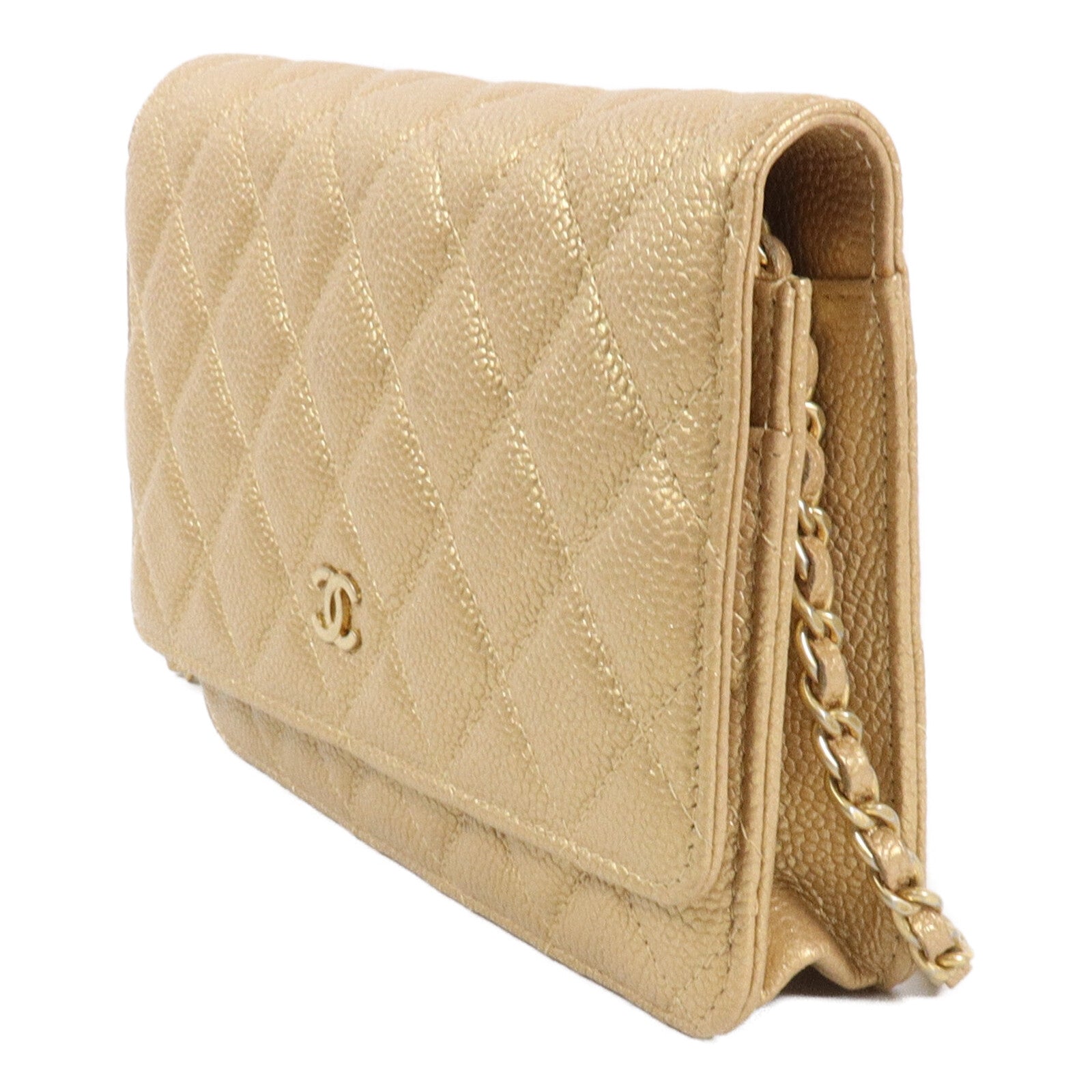 CHANEL 牛皮皮革WOC Wallet On Chain鏈帶肩背袋