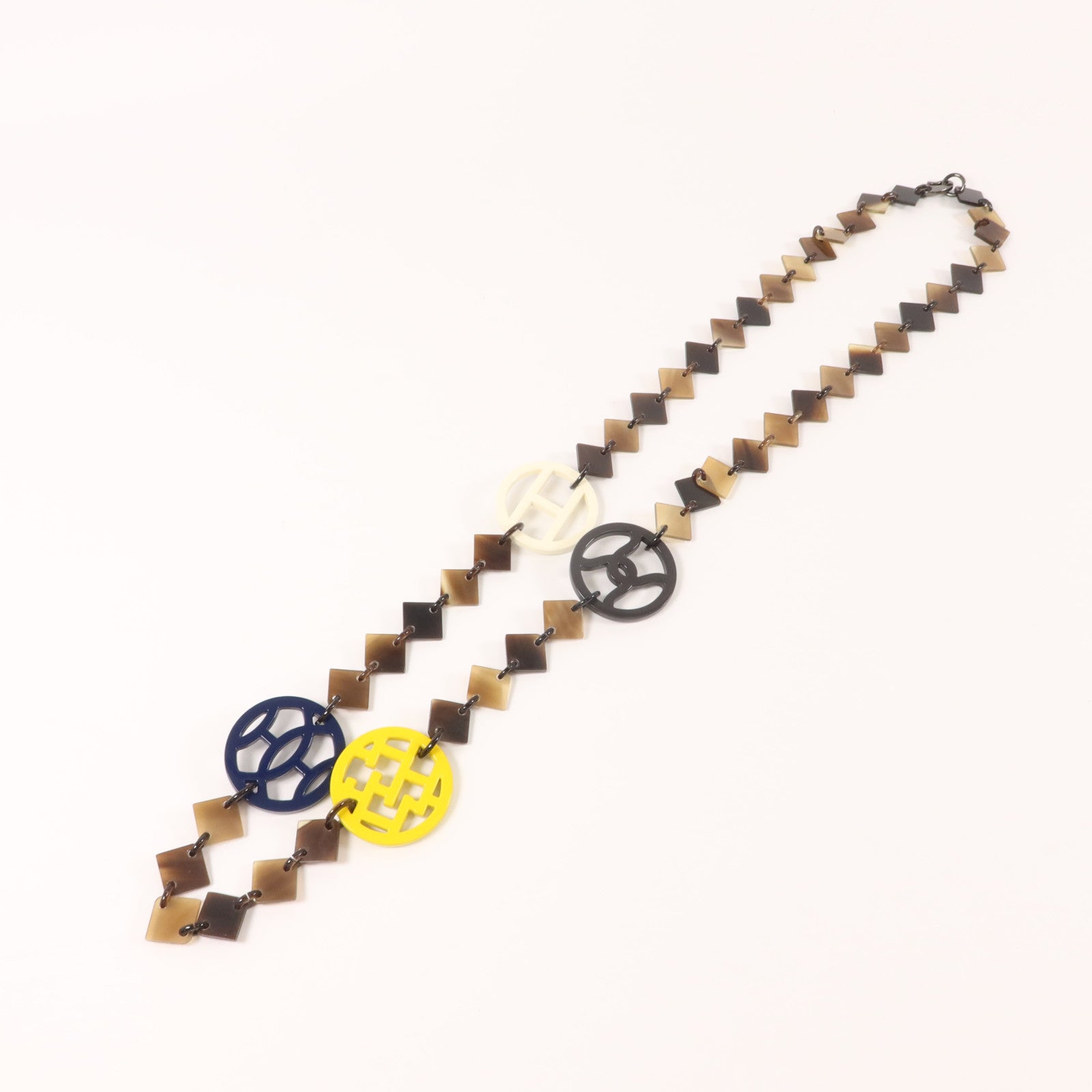 HERMES 水牛角/漆木Lena Necklace項鍊
