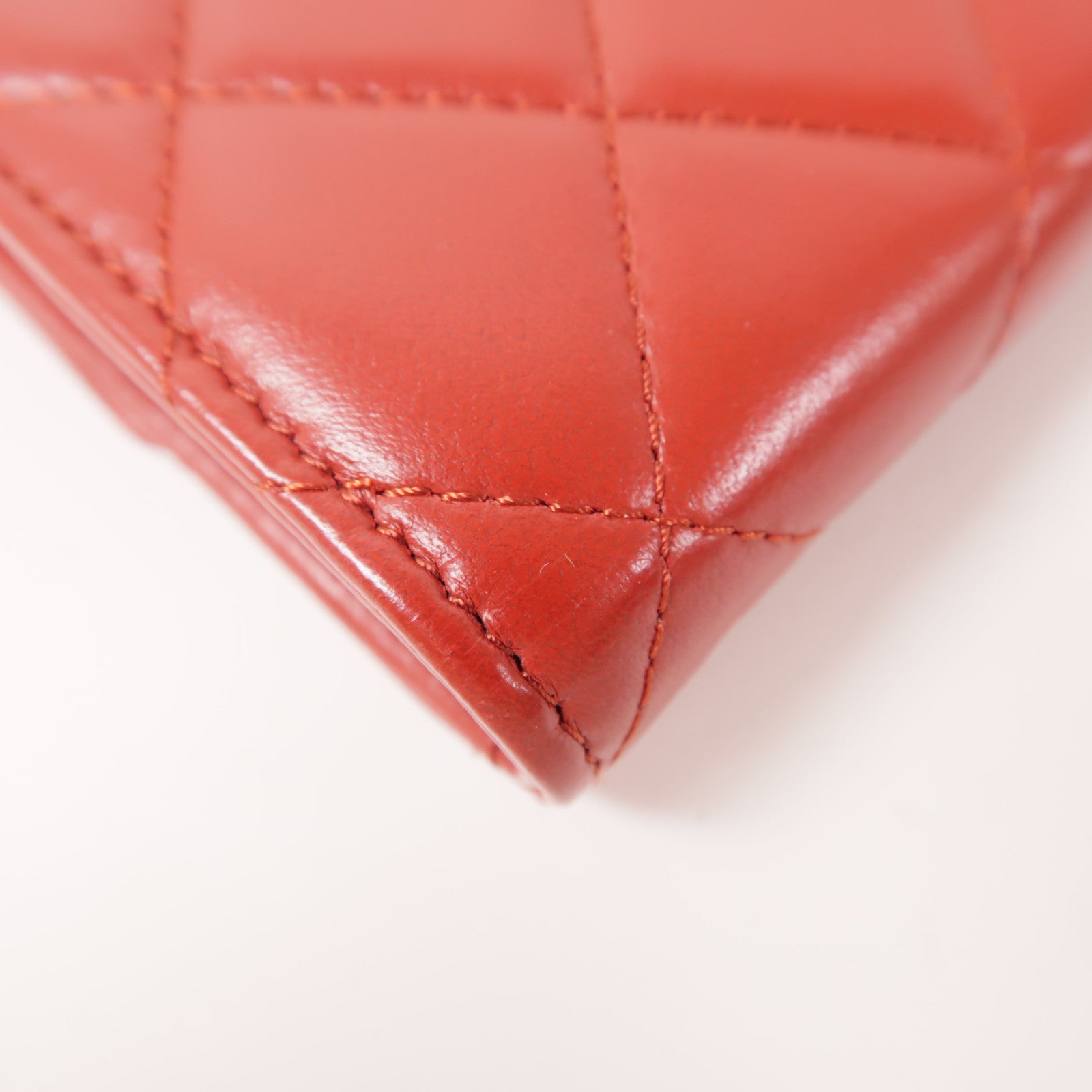 CHANEL 羊皮皮革Long Wallet銀扣長錢包