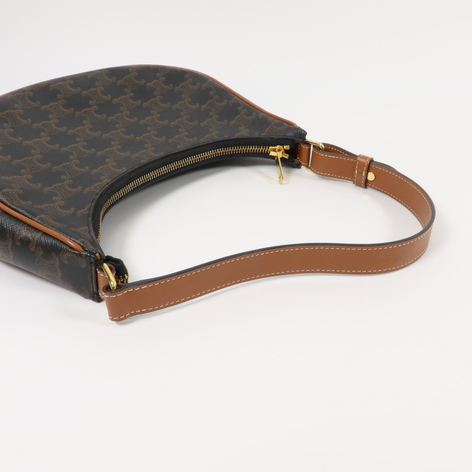 CELINE 塗層帆布Ava Medium Triomphe肩背袋